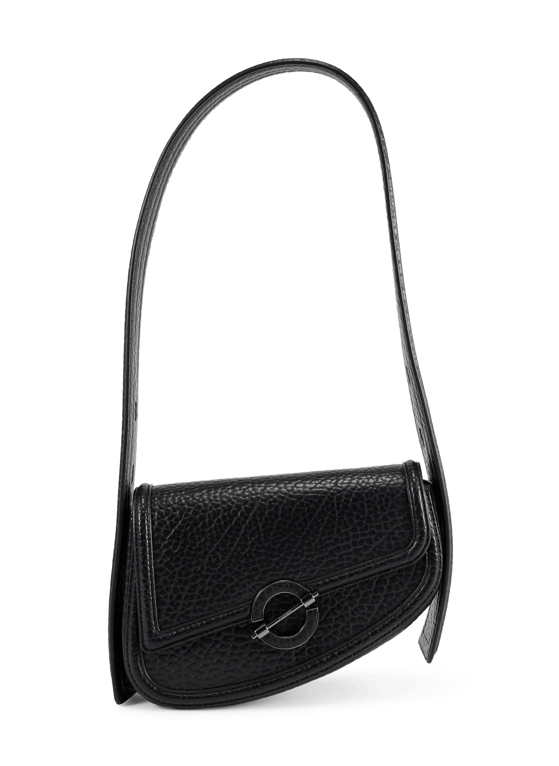 Schultertasche Sahero aus Leder-Mix SAMSOE SAMSOE Schwarz