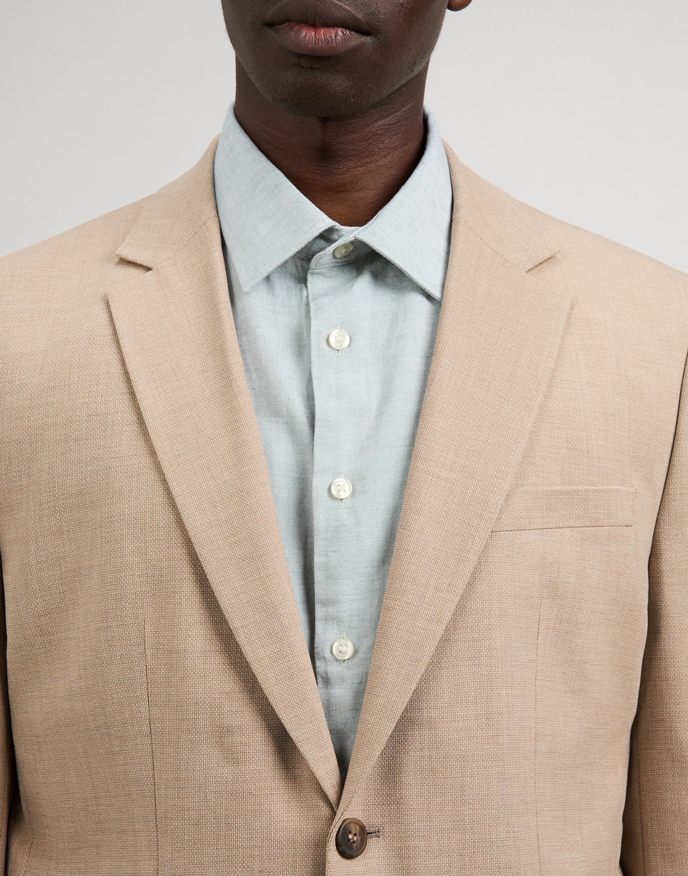 Schmaler Blazer mit mehreren Taschen SELECTED Beige