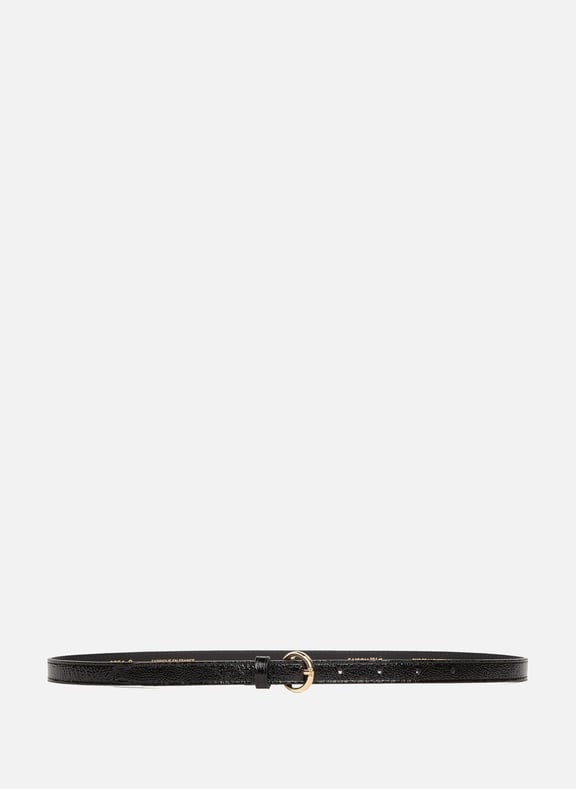 Slim patent leather belt Black by SAISON 1865 SAISON 1865 Slim patent leather belt Black