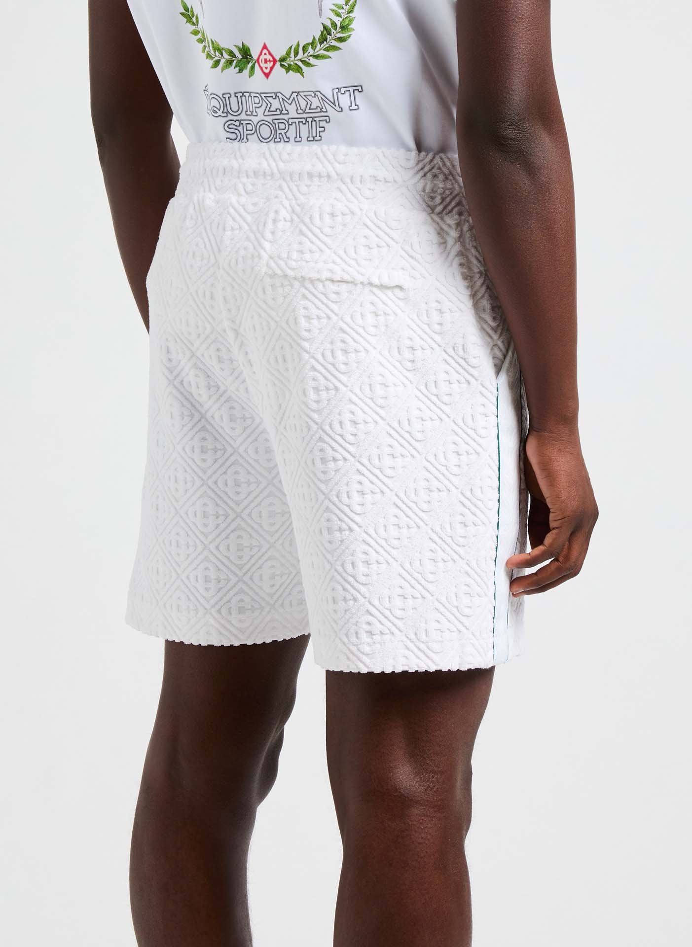 Textured and monogrammed shorts CASABLANCA PARIS Beige