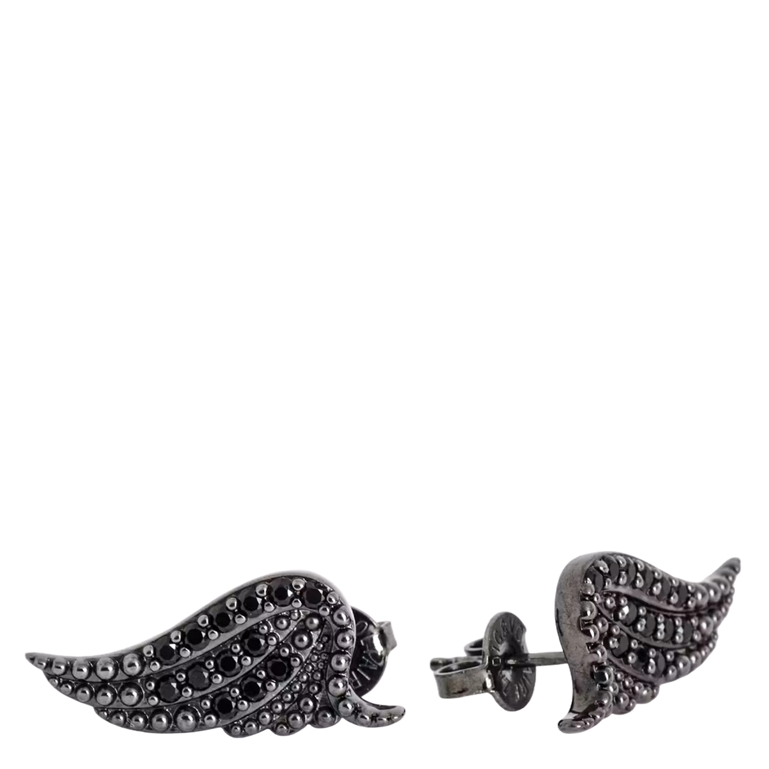 Boucles d'oreilles percées en laiton rock Gris