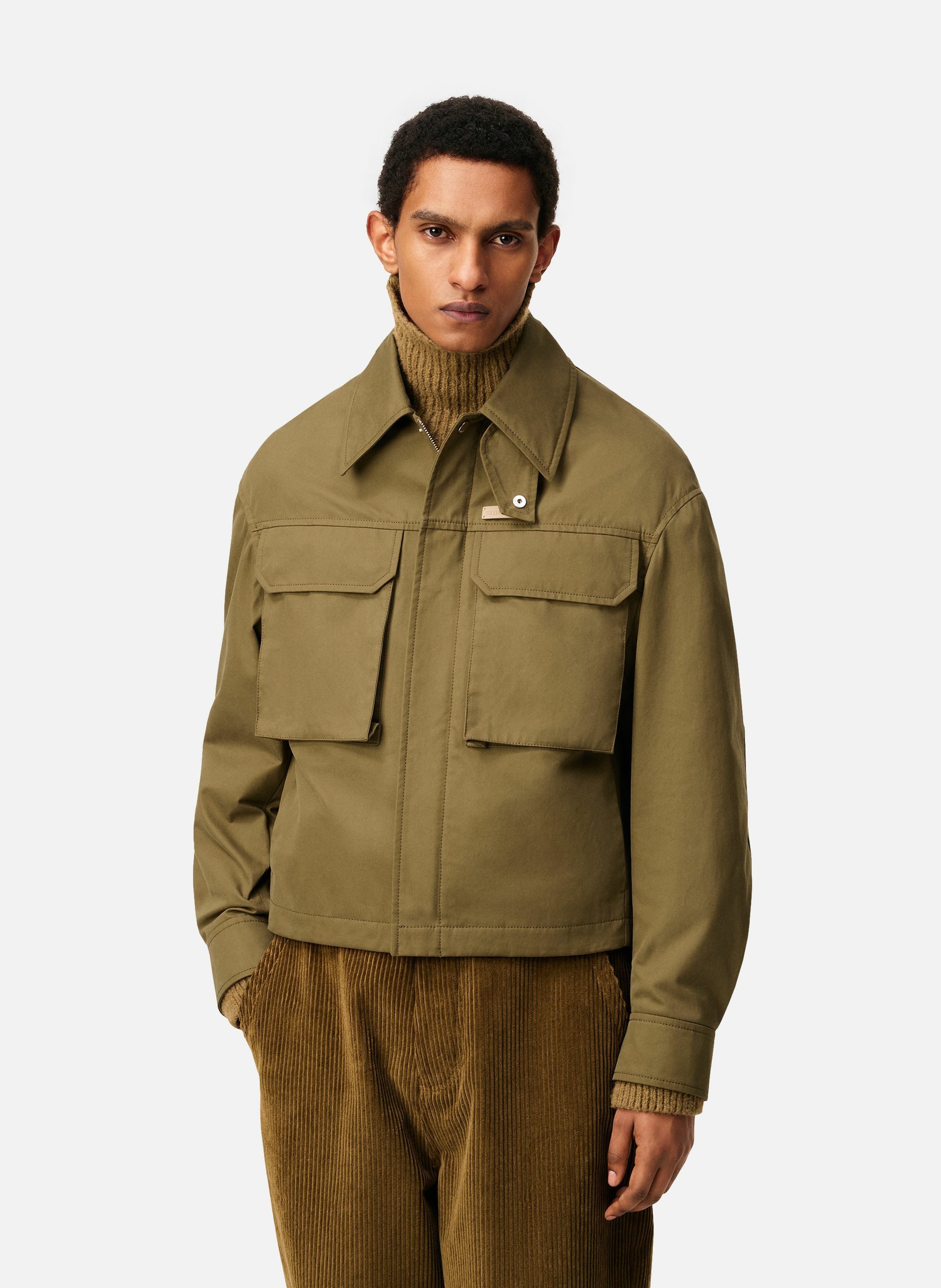 Blouson worker en coton unisexe AMI PARIS Vert