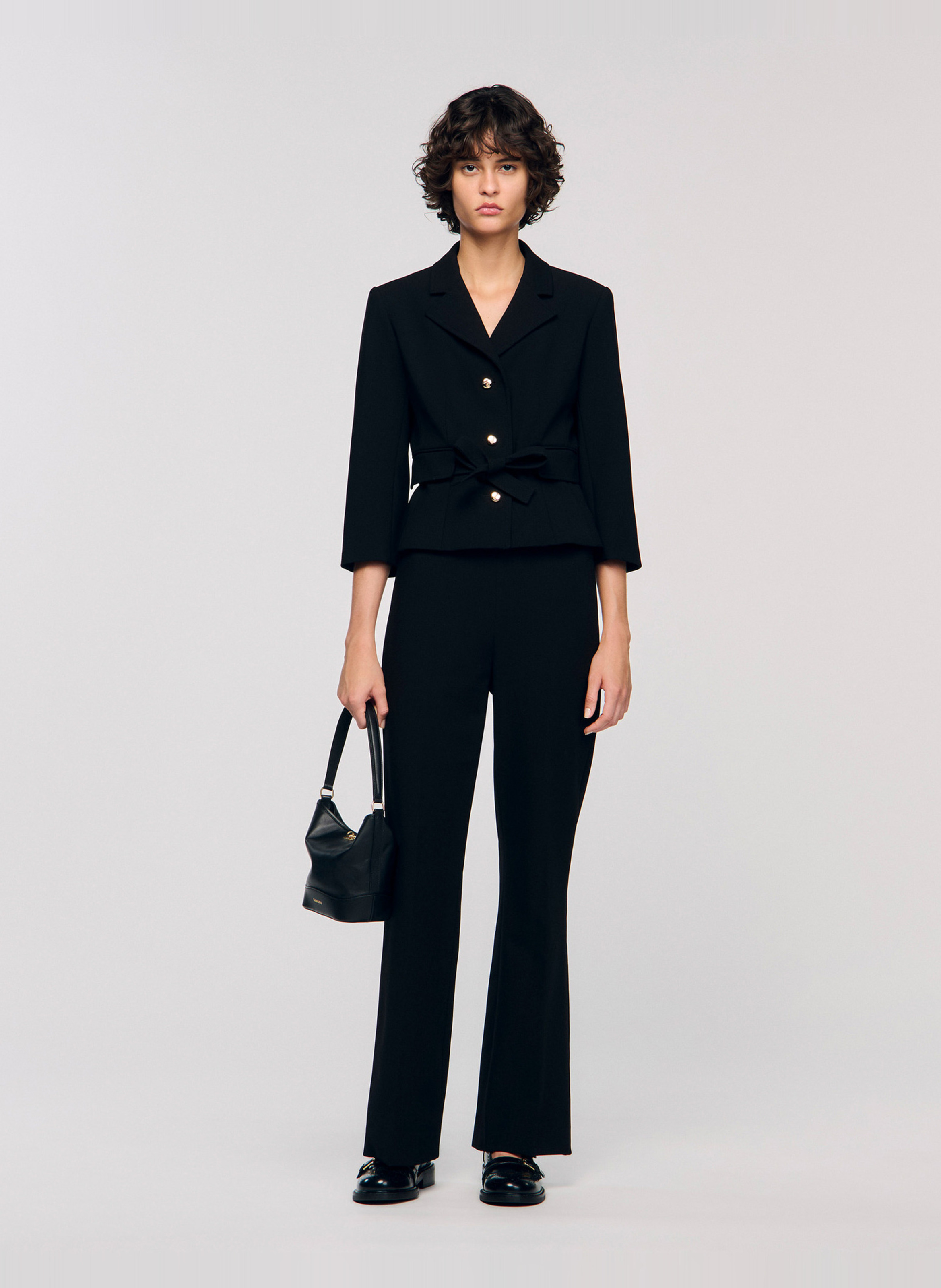 Pantalon flare SANDRO Noir