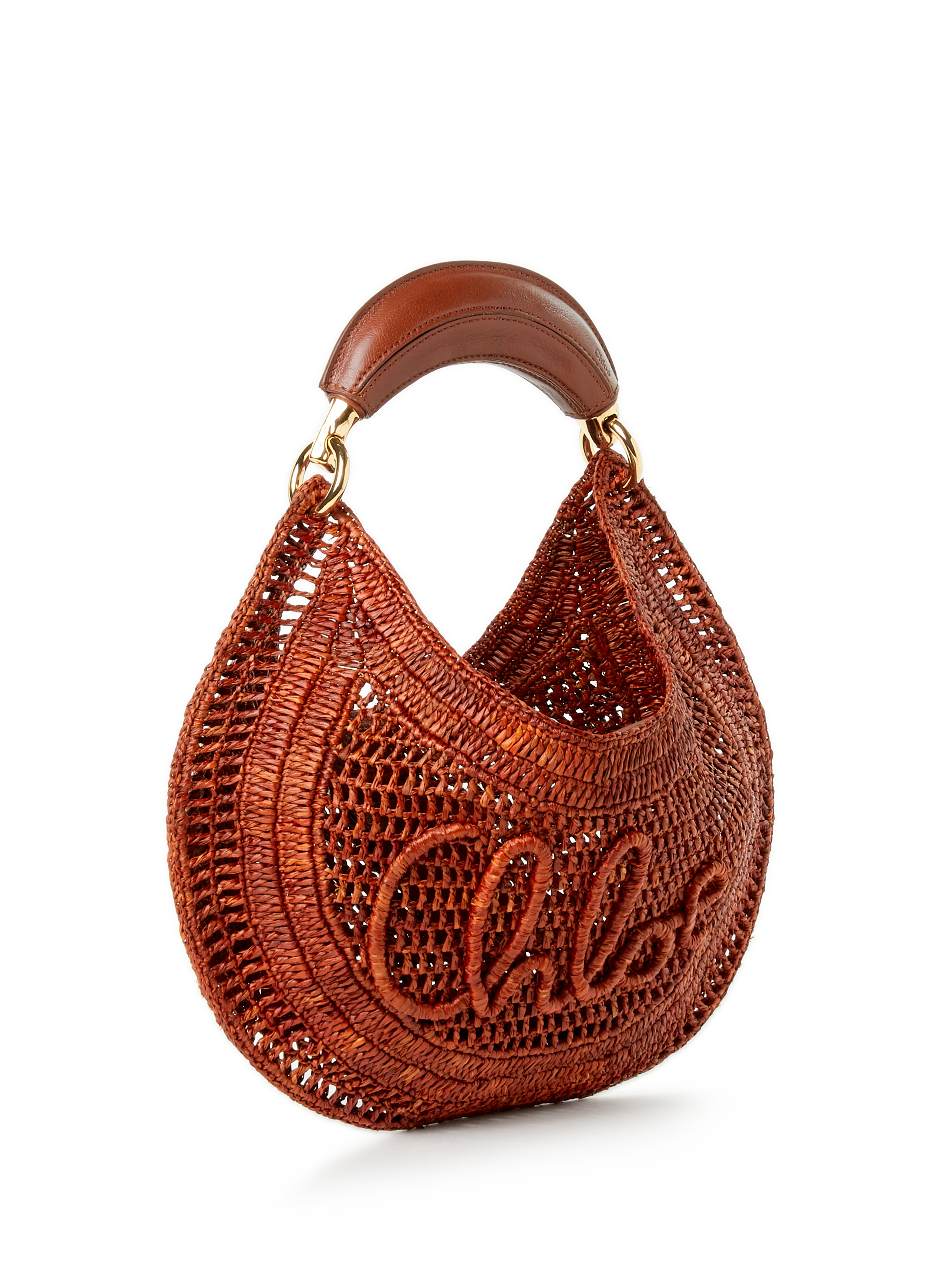 Sac à main Hobo Summer Banana en raphia CHLOÉ Marron