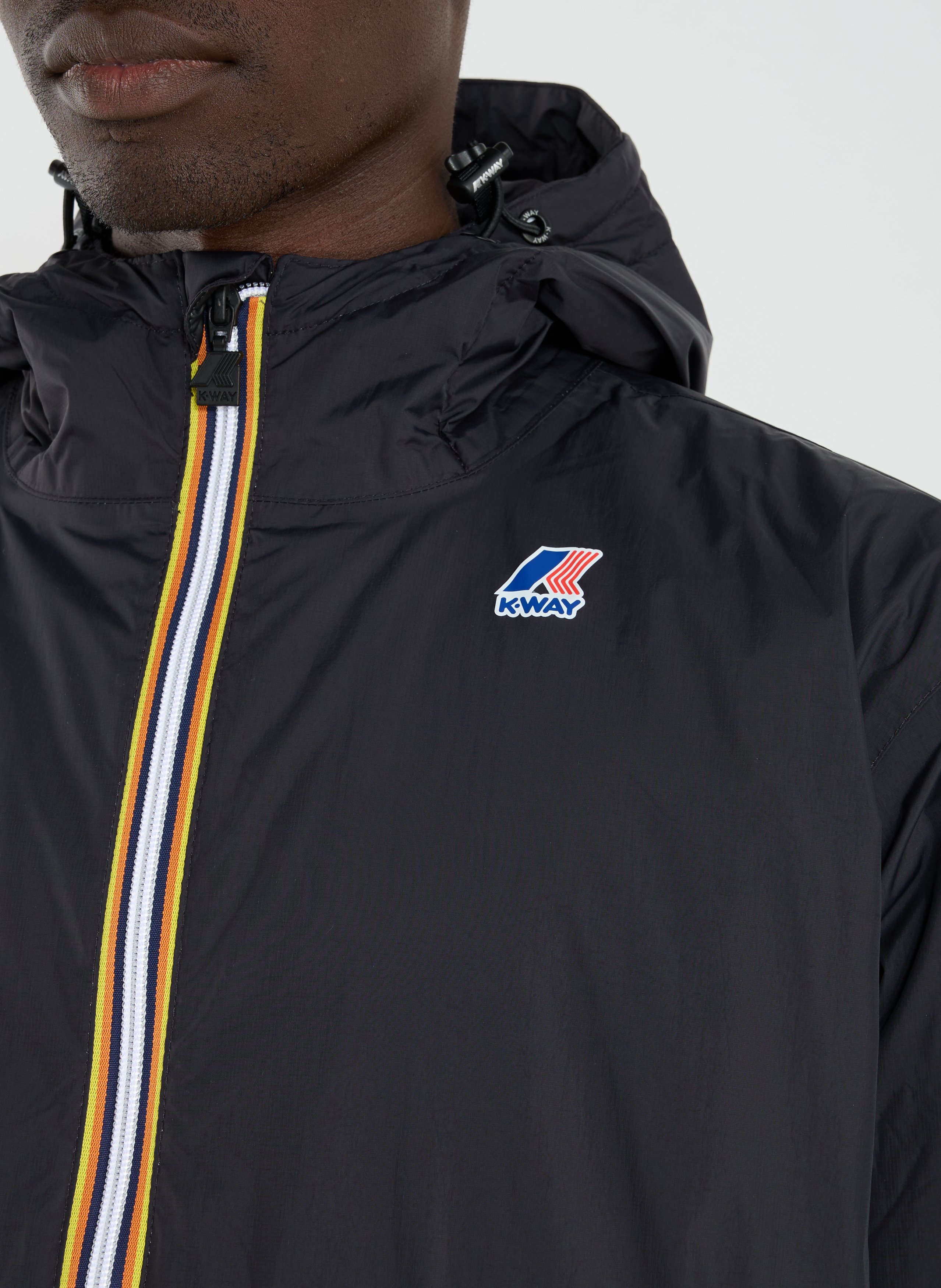 Mid-length waterproof parka K-WAY Black