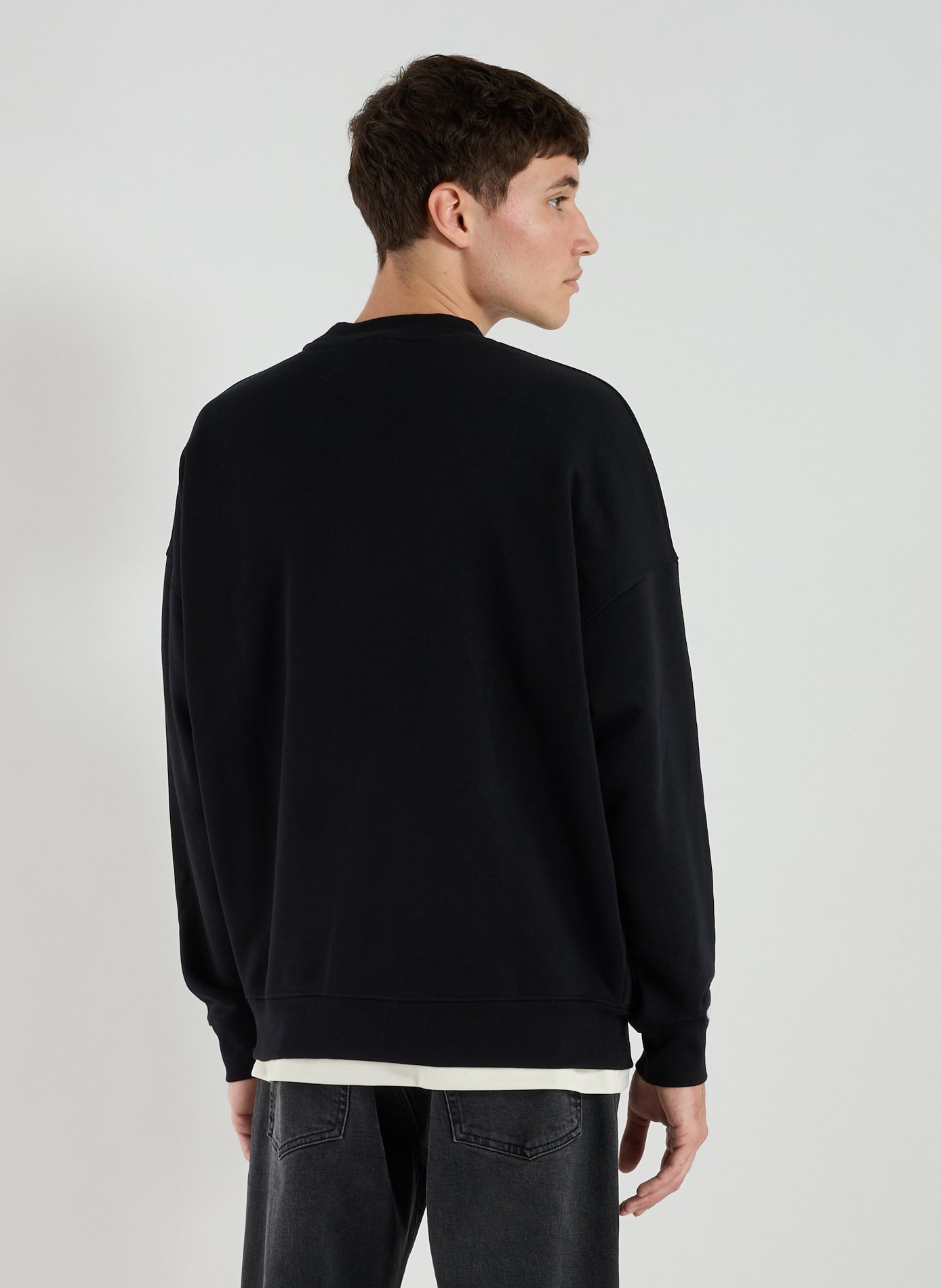 Pull col rond en coton mélangé GERTRUDE ET GASTON Noir