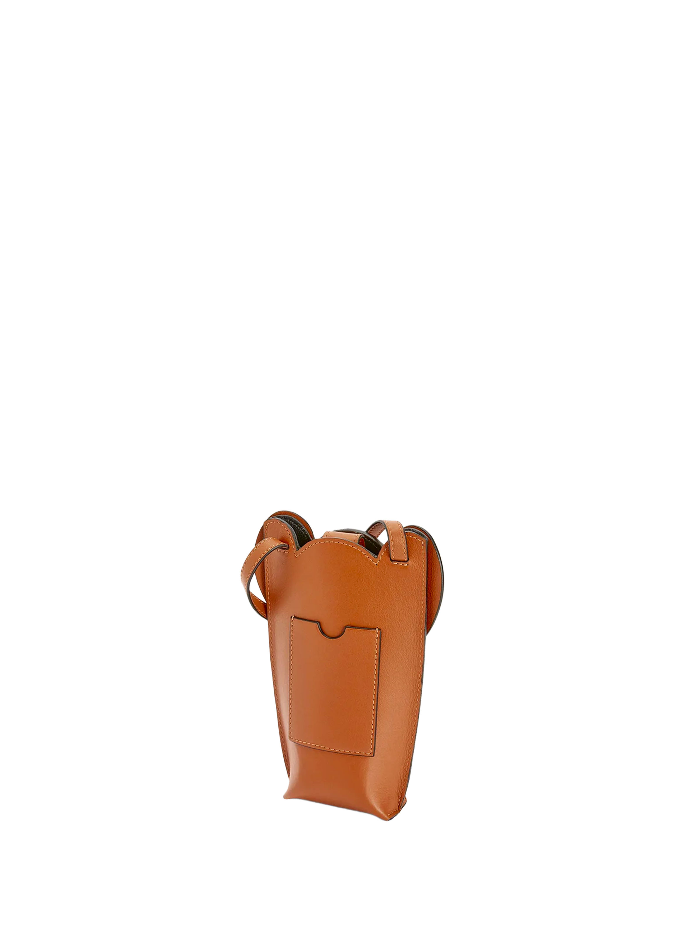 Classic calf leather elephant clutch LOEWE Brown