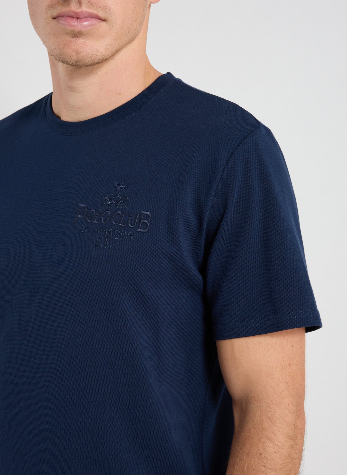 T-shirt en coton mélangé LA MARTINA Bleu