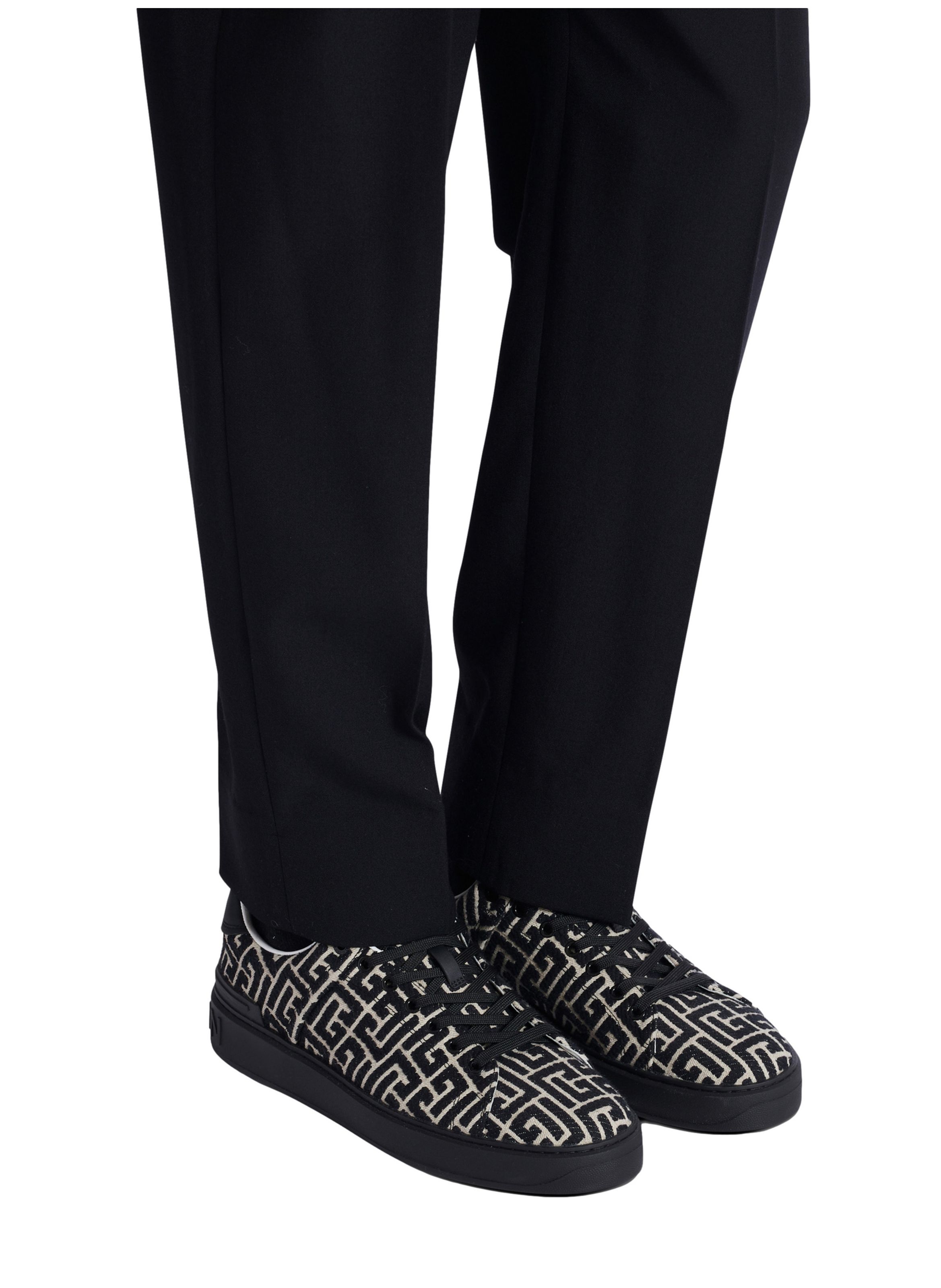 Baskets b-court en jacquard monogramme BALMAIN Noir