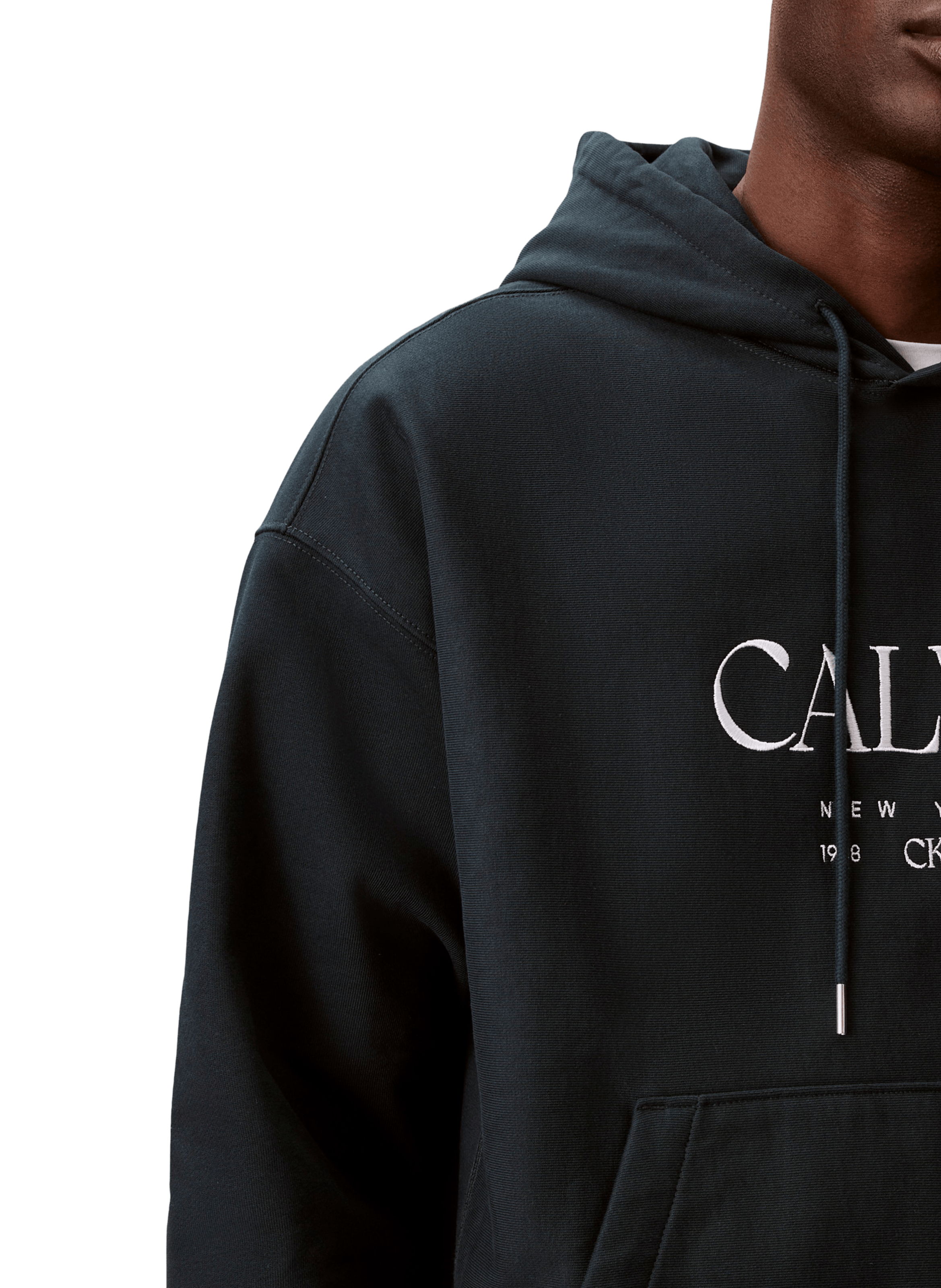 Sweat à capuche avec logo  CALVIN KLEIN Bleu