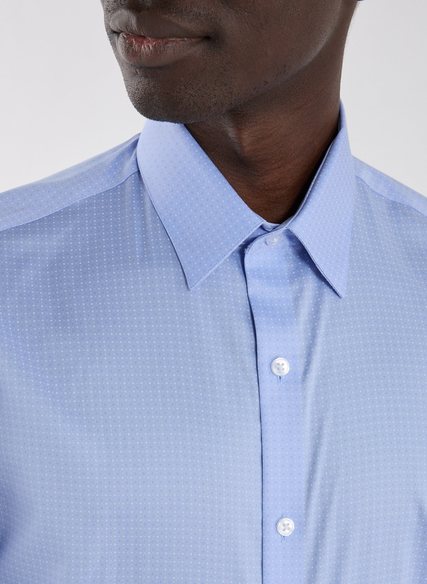 Slim cotton-blend shirt CALVIN KLEIN Blue