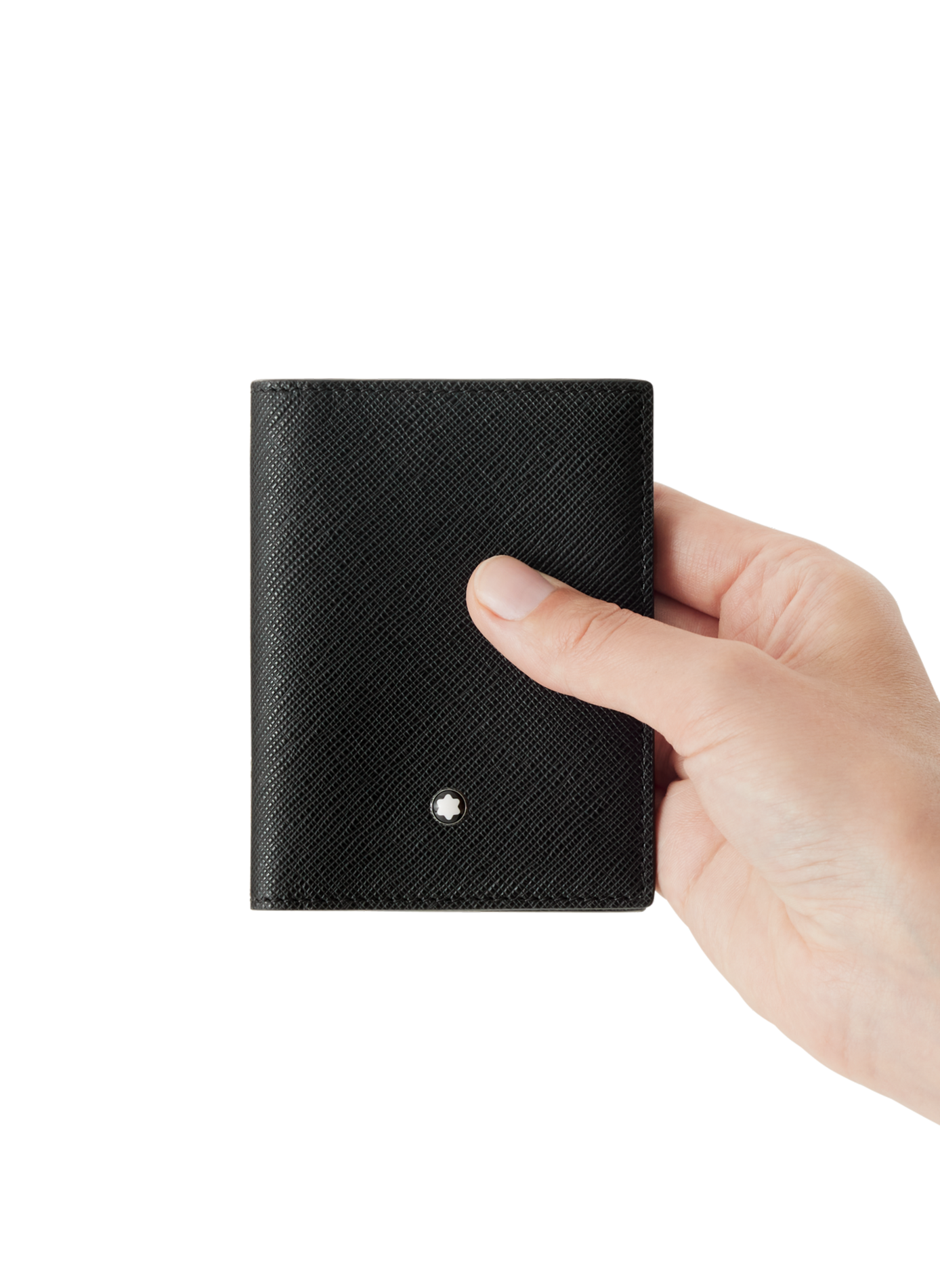 Textured leather card holder MONTBLANC Black