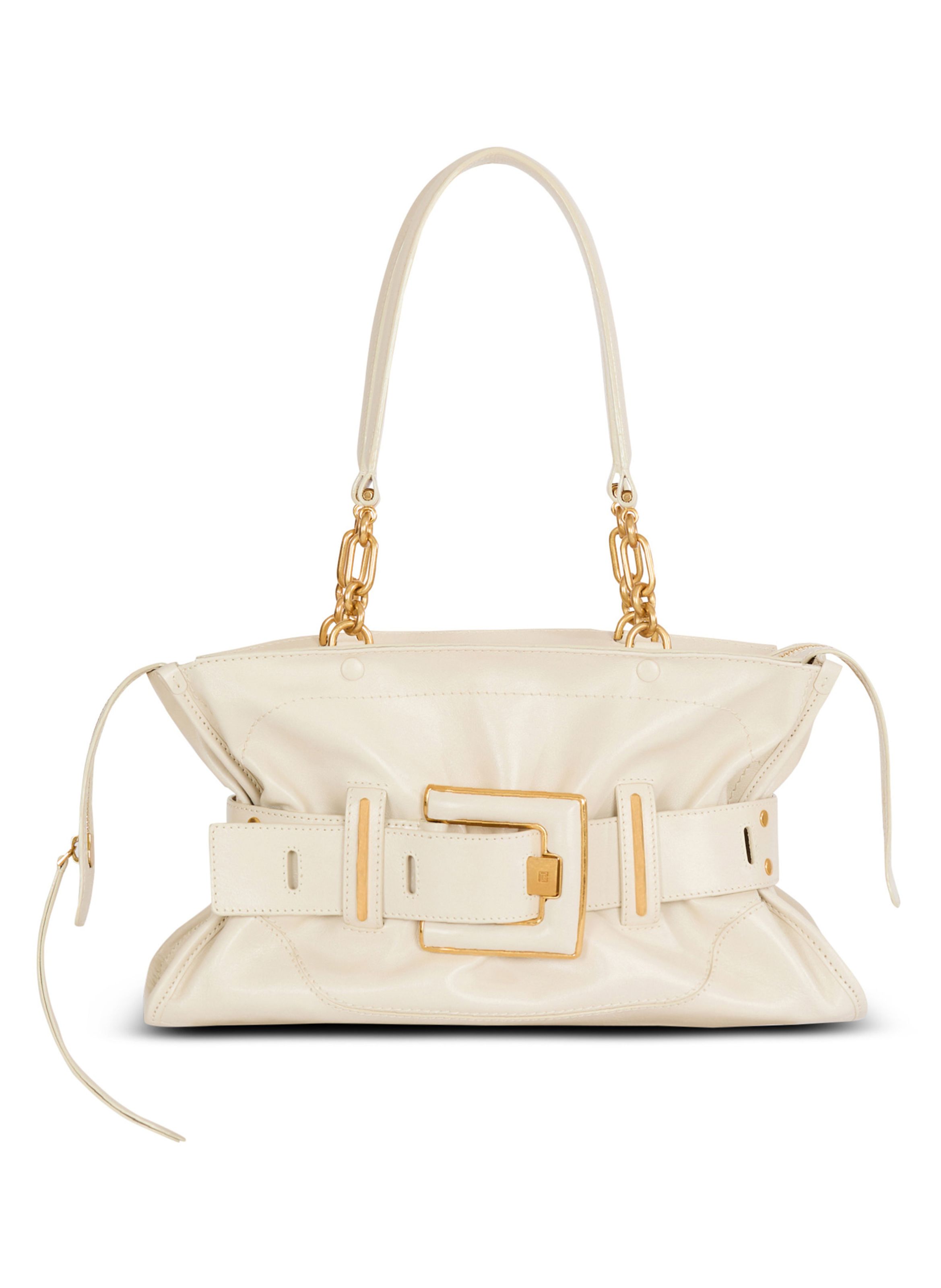 Sac anthem en cuir de buffle BALMAIN Blanc