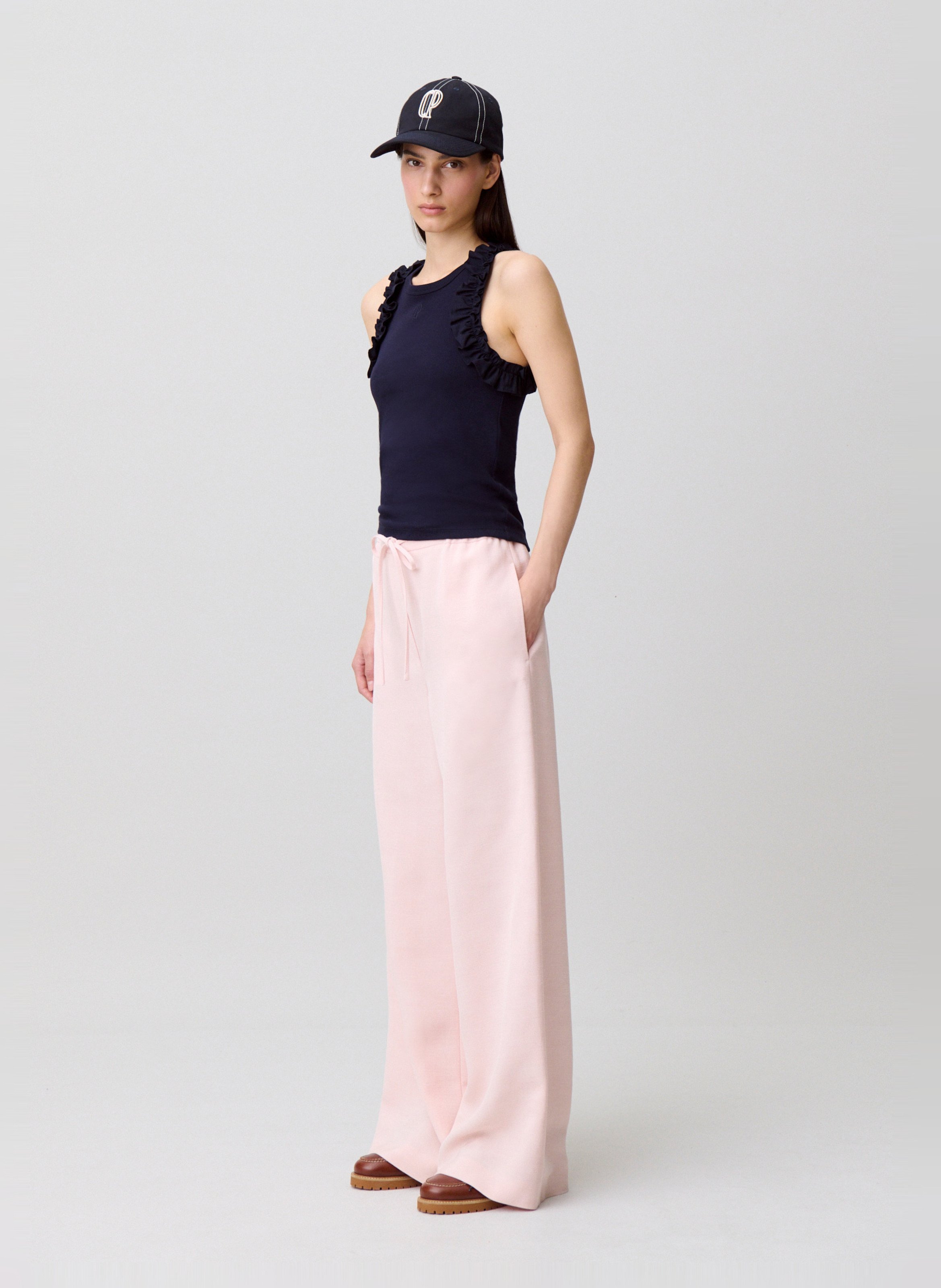 Pantalon large CLAUDIE PIERLOT Rose