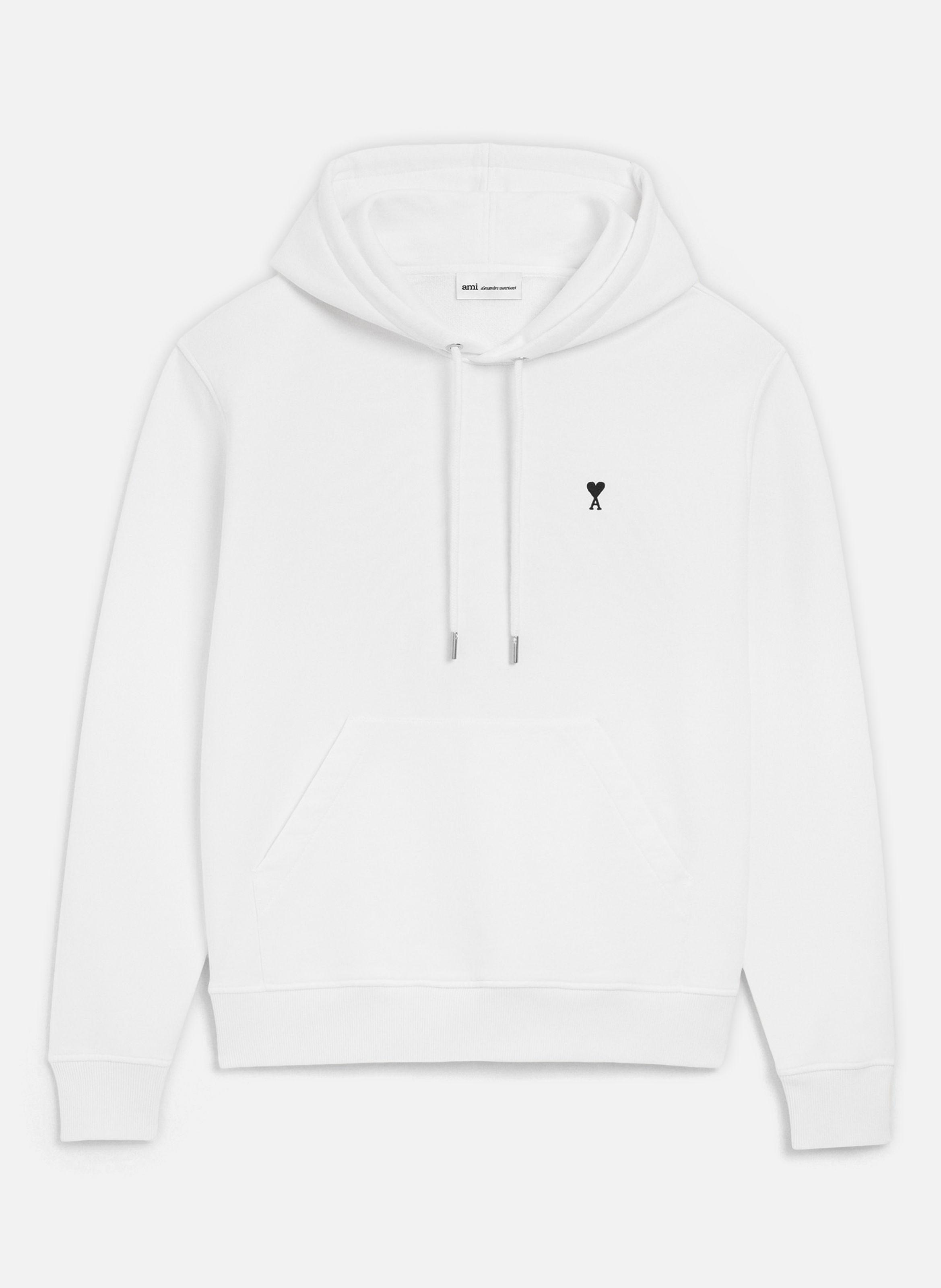 Hoodie Ami De Coeur En Coton AMI PARIS Blanc