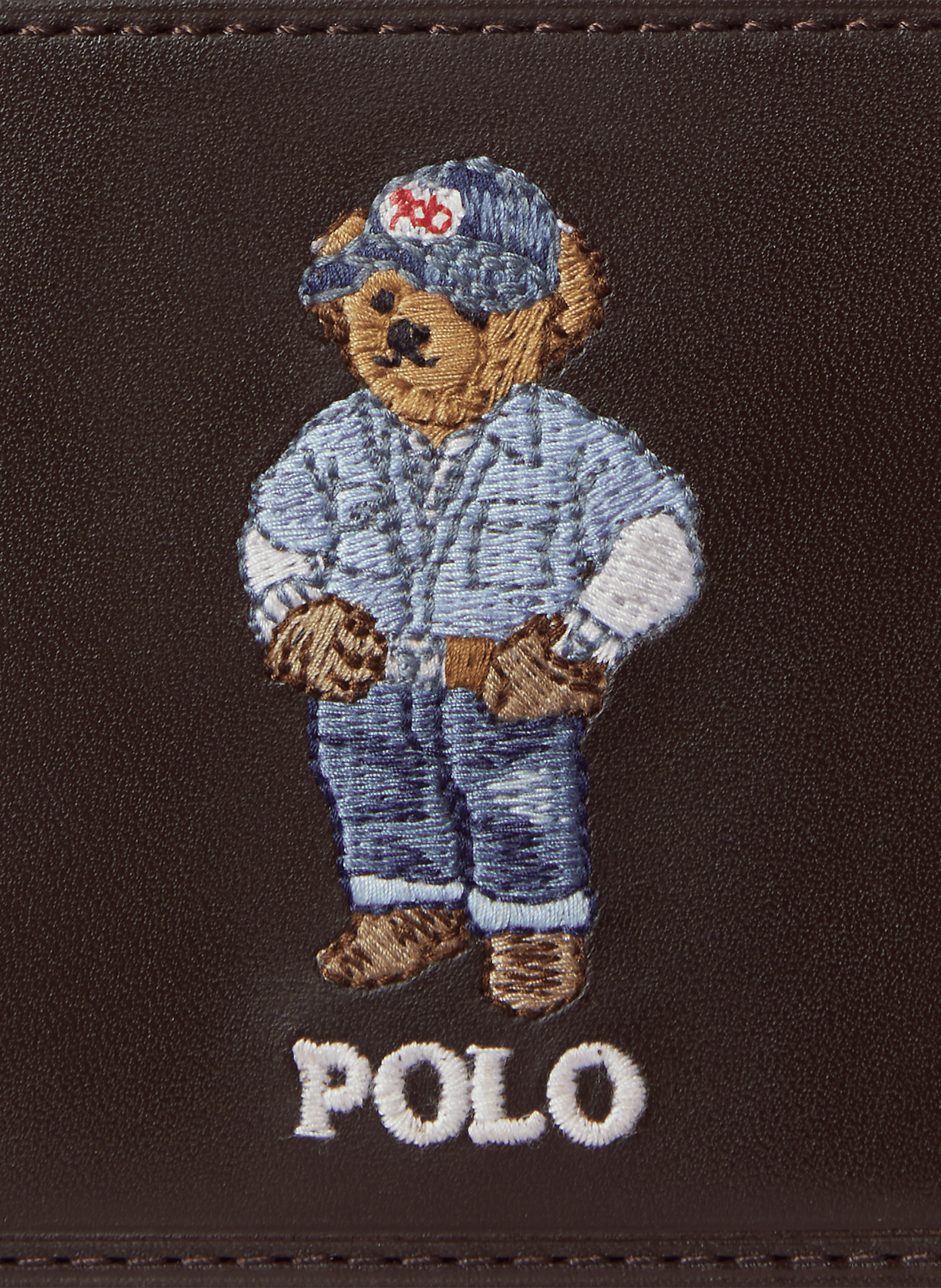 Cowhide leather logo wallet POLO RALPH LAUREN Beige