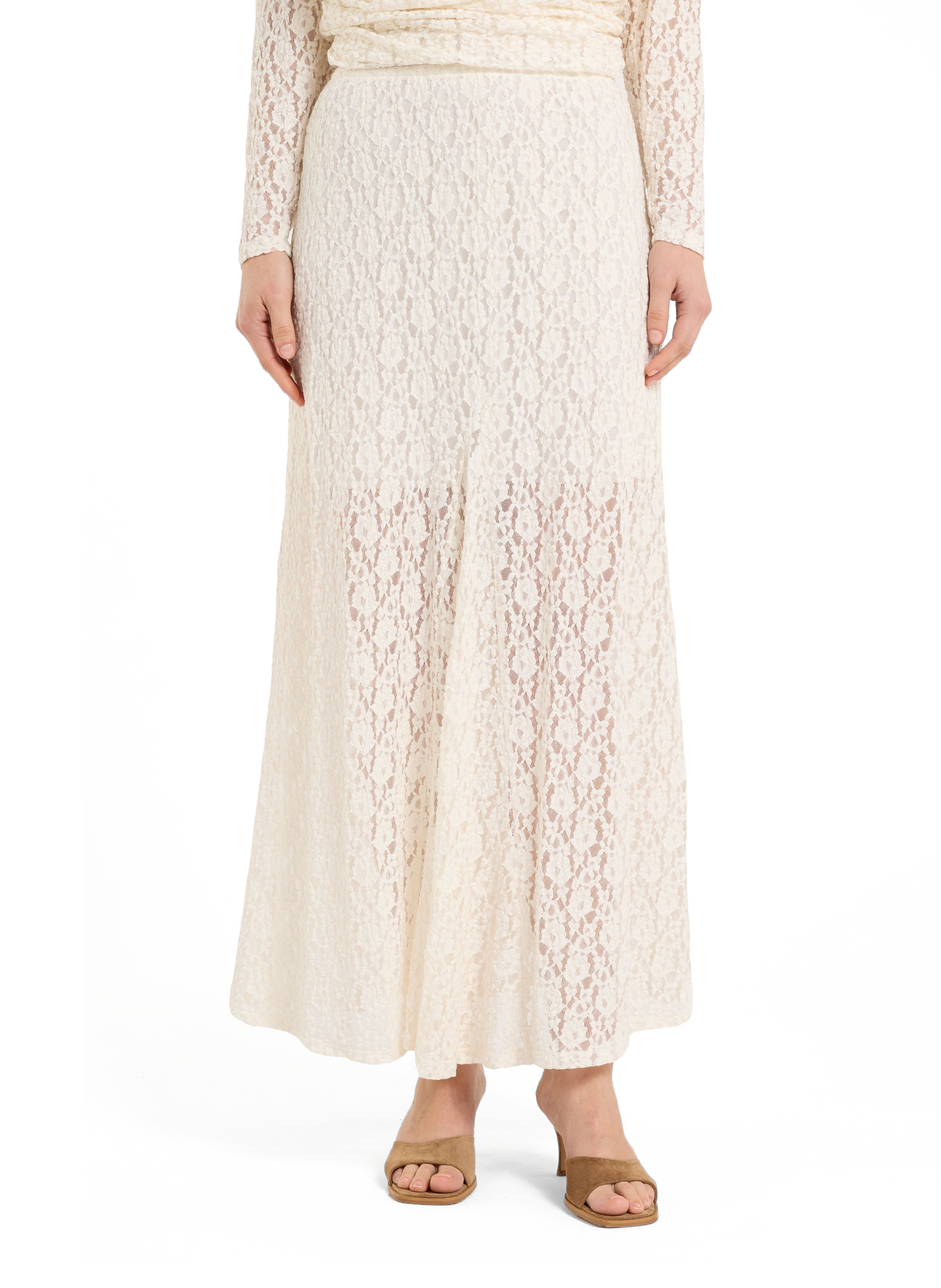 Jupe longue en dentelle Anita SAISON 1865 Beige