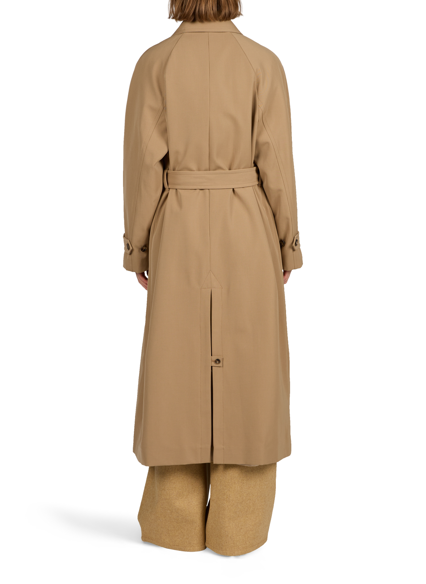 Trench uni en laine et coton mélangés A.P.C. Beige