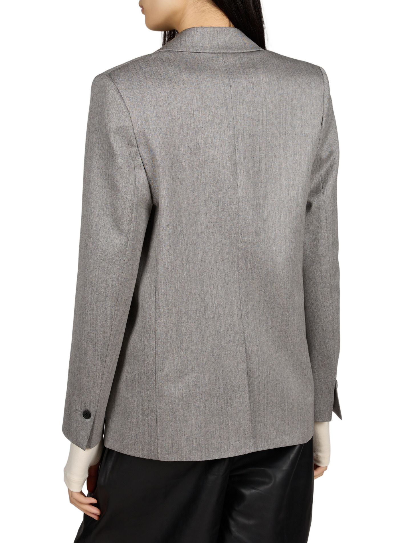 Blazer col tailleur en laine mélangée SAISON 1865 Gris