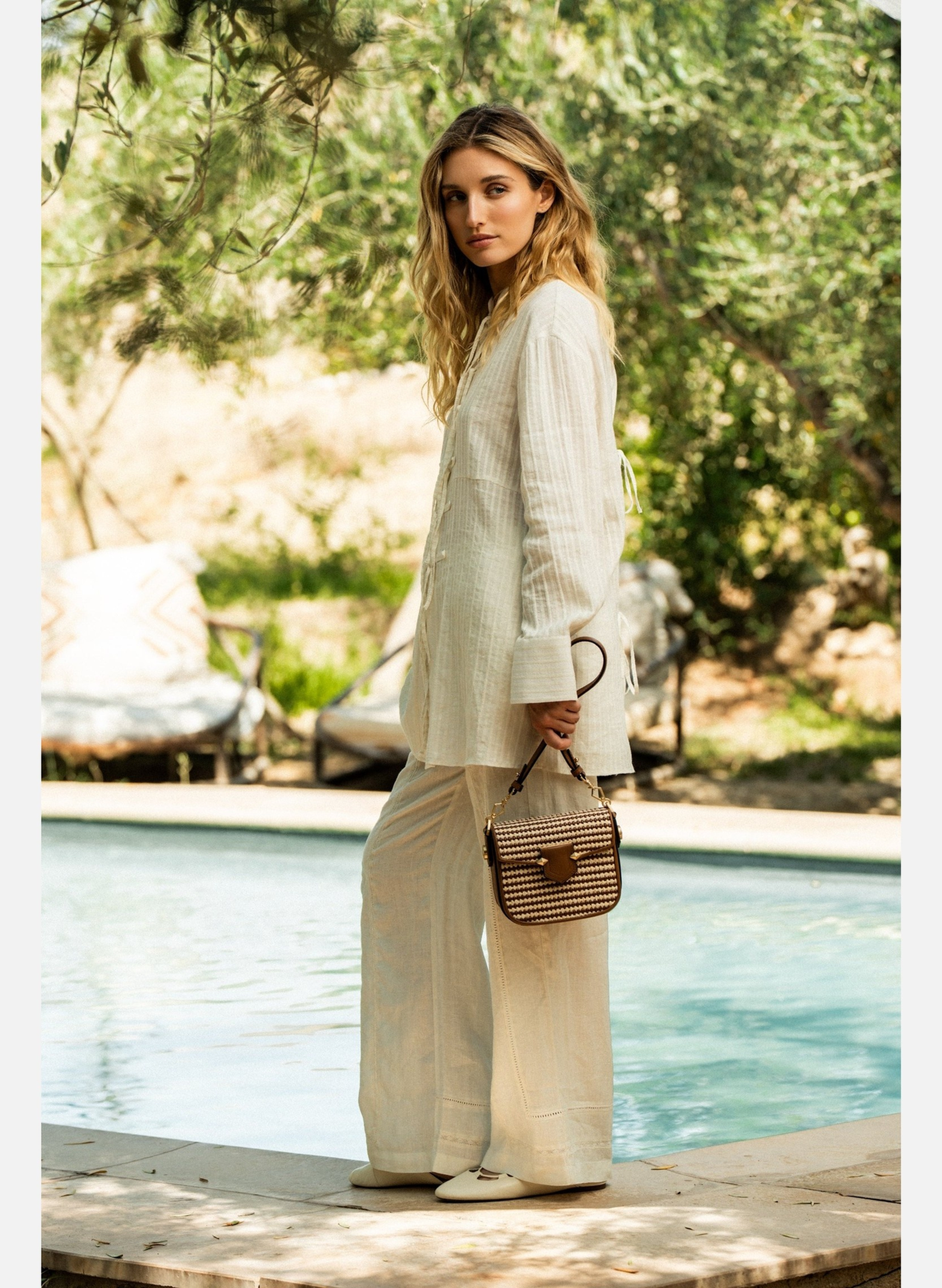 Sèvres tressé | sac porté épaule POURCHET Doré