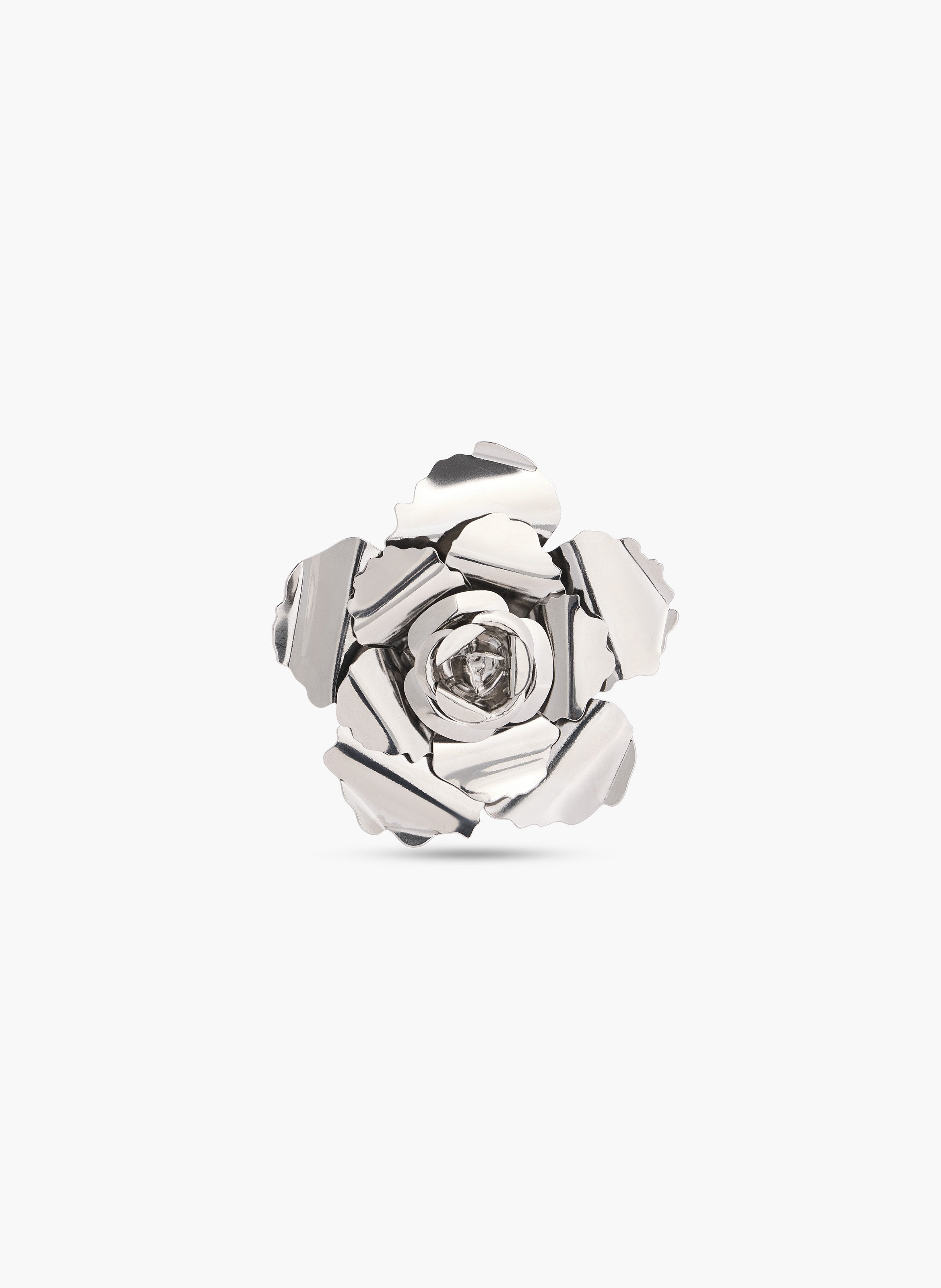 Barrette fleur en métal RABANNE Argent