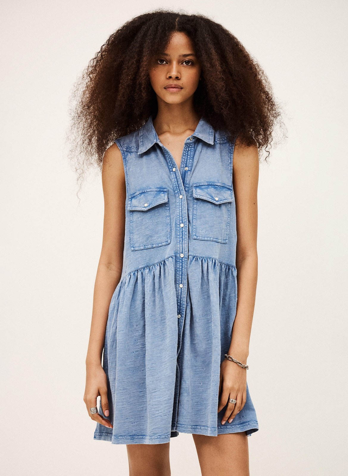 Robe courte col classique ilona BA&SH Bleu