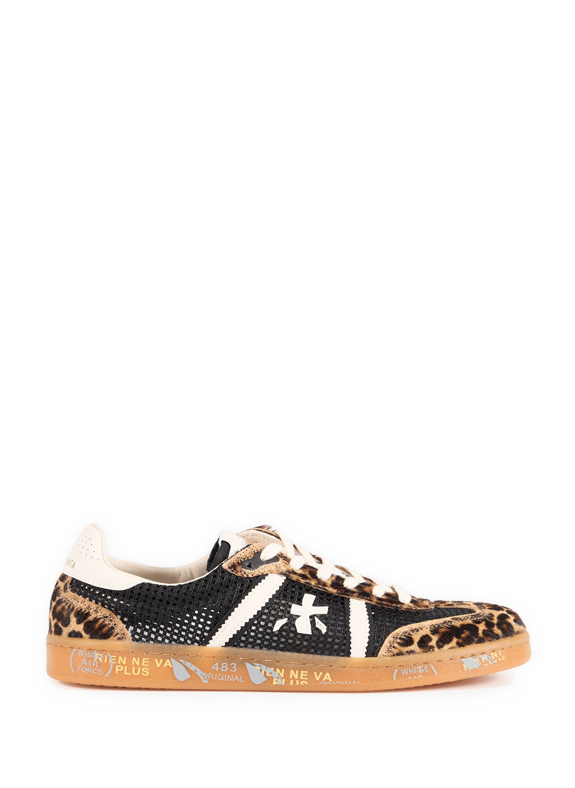 Baskets Bonnied perforées et léopard PREMIATA Noir