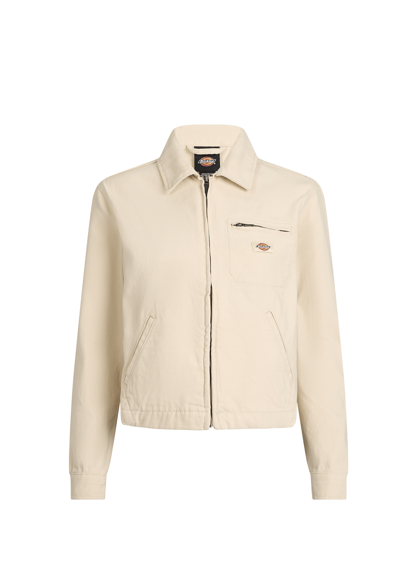Veste courte droite zippée unie DICKIES Beige