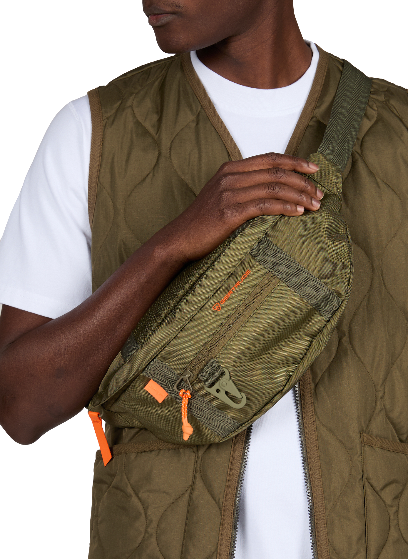 Sac banane Pitou uni zippé GERTRUDE ET GASTON Kaki