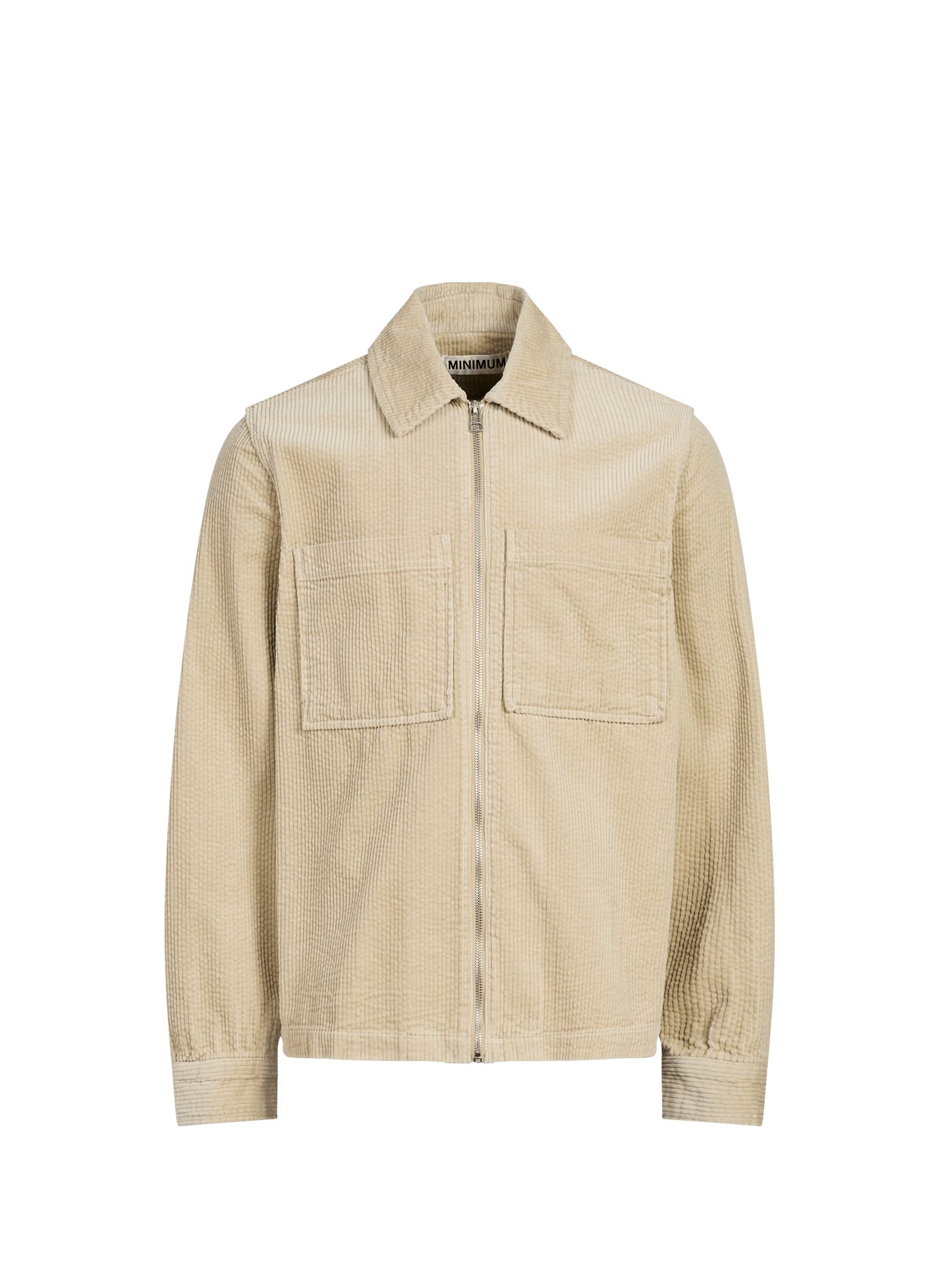 Corduroy cotton zip-up overshirt MINIMUM Beige