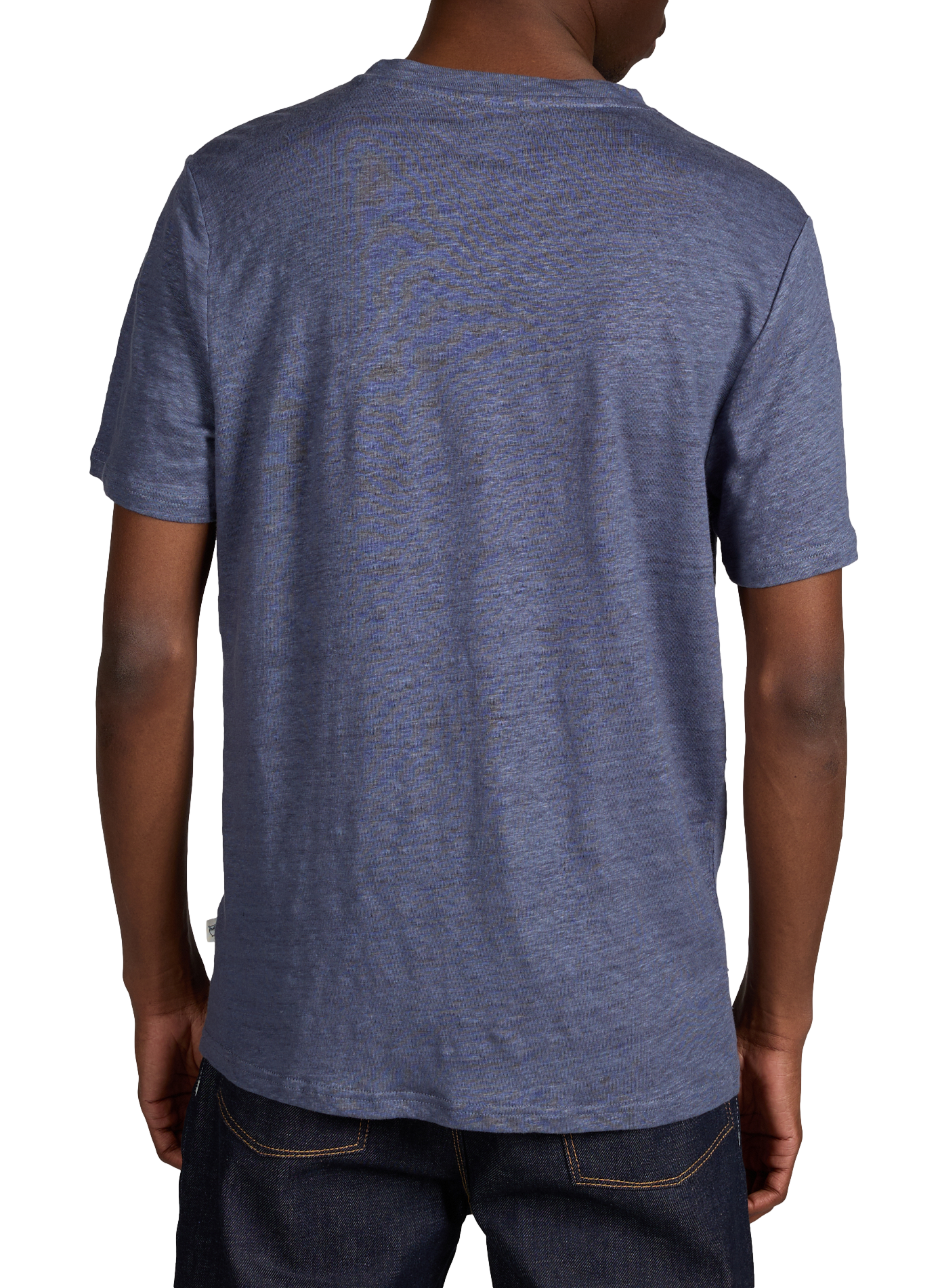 Straight linen t-shirt KNOWLEDGE COTTON Blue