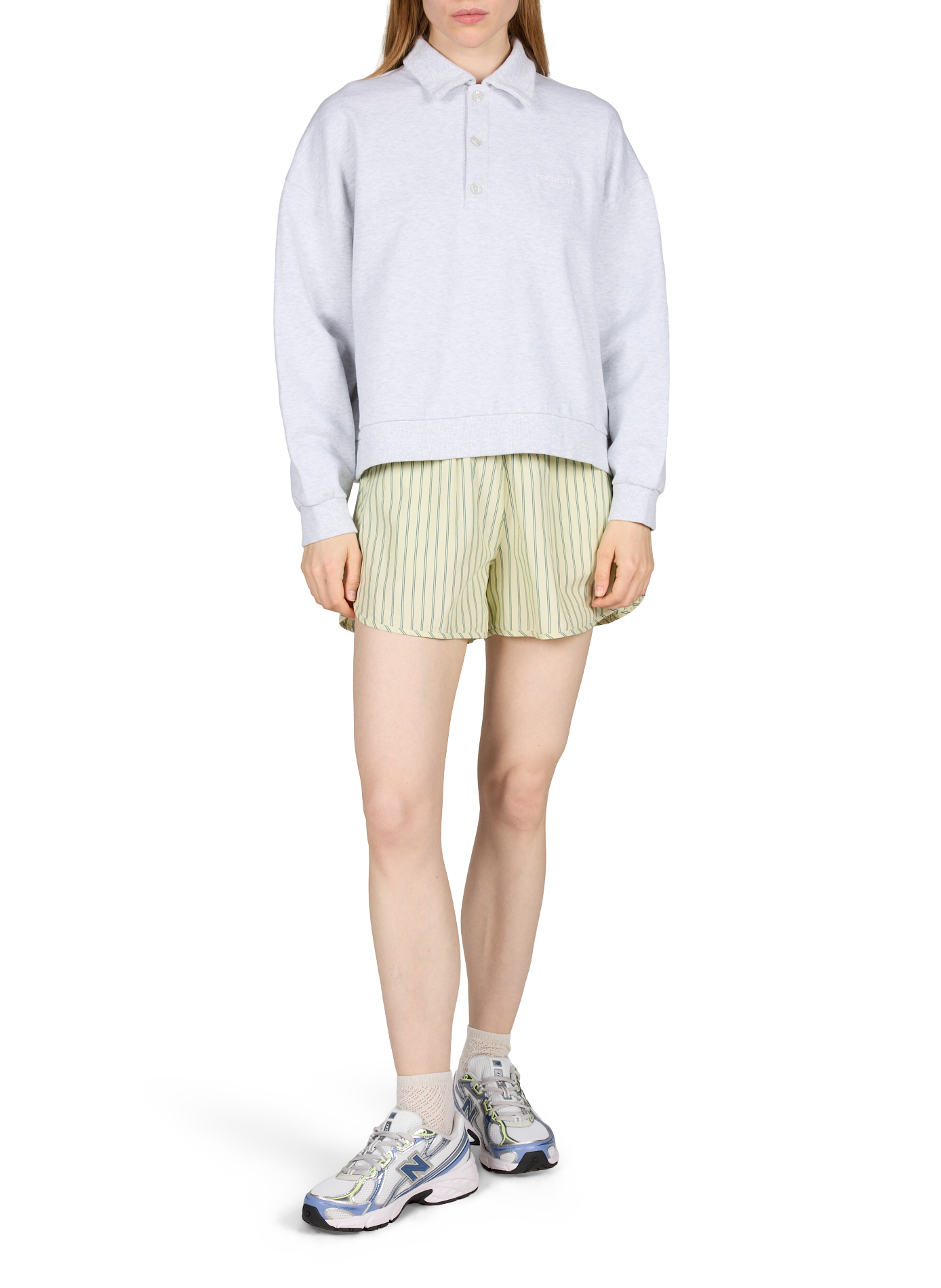 Sweat polo Brenta en coton CARHARTT WIP Gris