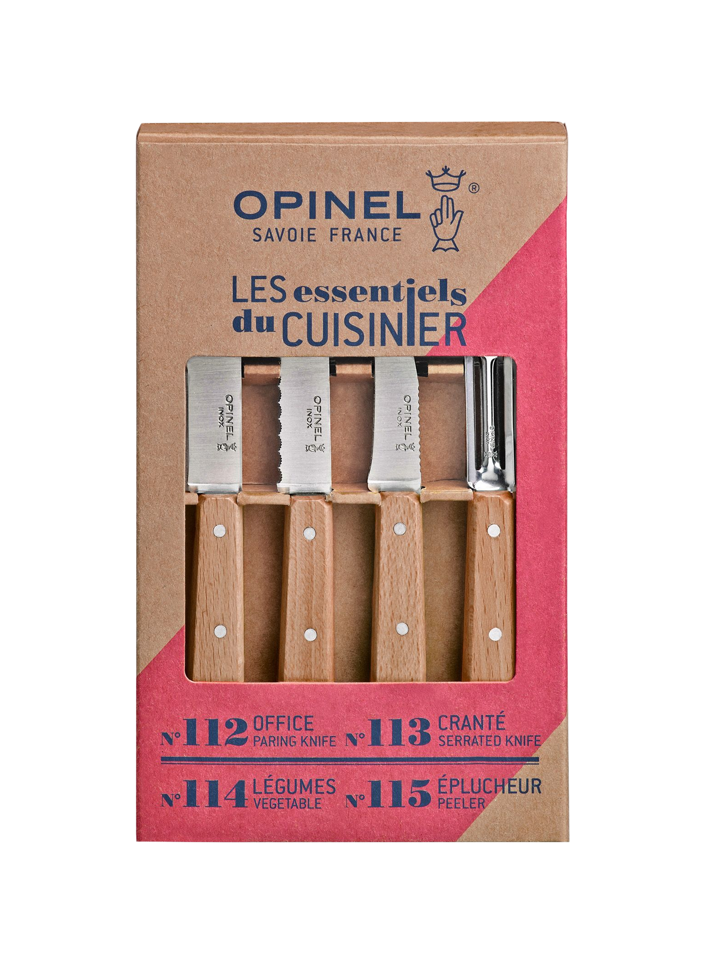 Coffret de 4 couteaux Les Essentiels OPINEL Beige