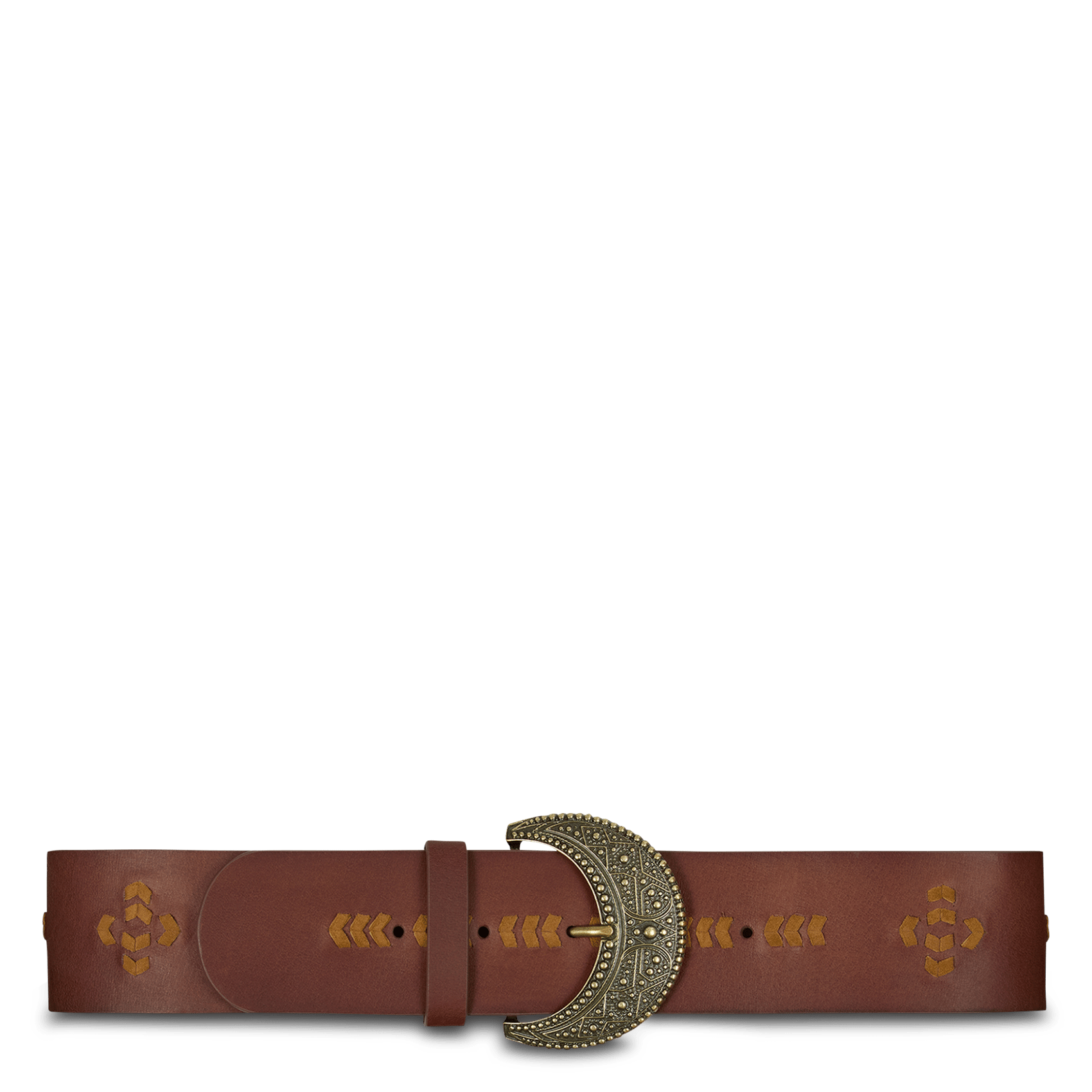 Ceinture à boucle en cuir banha BA&SH Marron