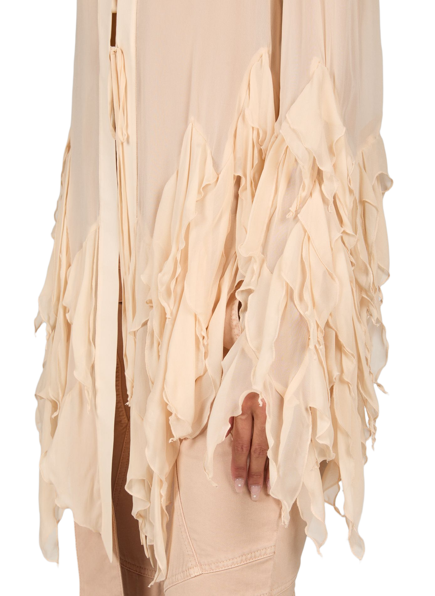 Flowy Sheer Blouse BLUMARINE Beige