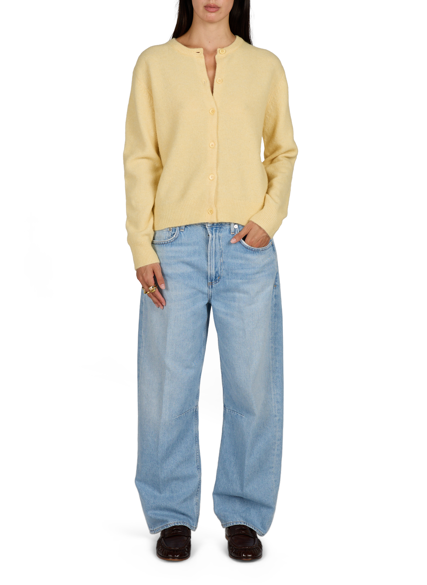 Woll-Strickjacke SAMSOE SAMSOE Gelb