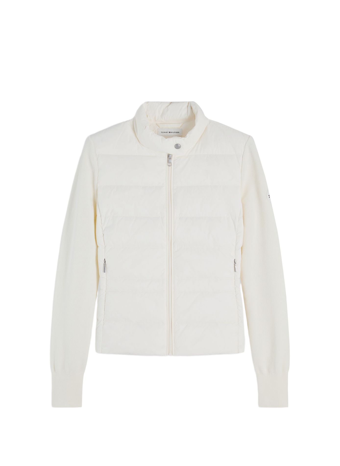 High-neck jacket TOMMY HILFIGER White