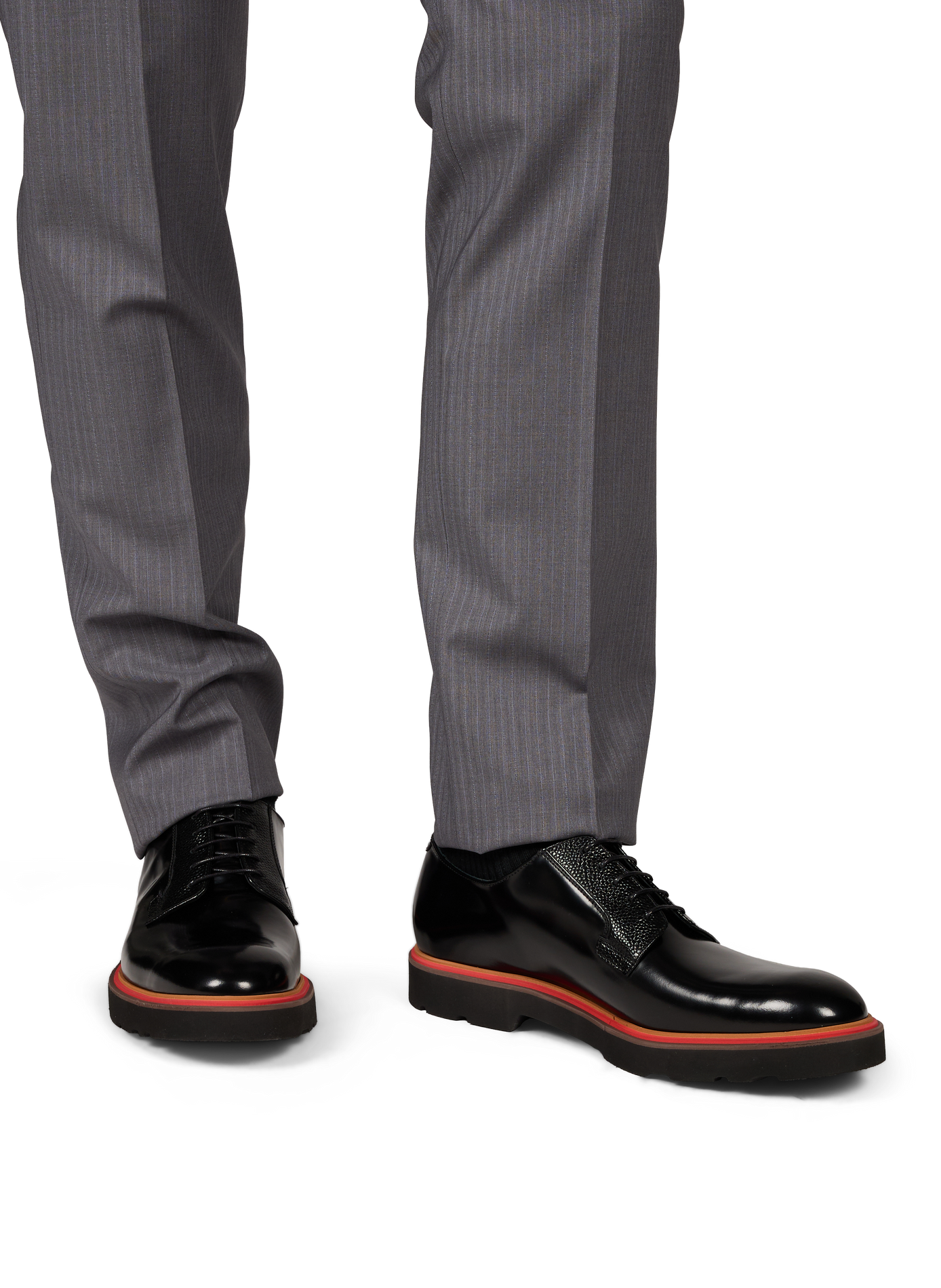 Leather derby shoes PAUL SMITH Black