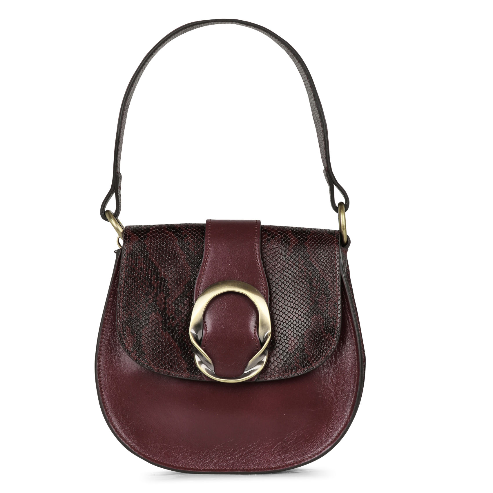 Sac porté épaule en cuir valentin MAISON 123 Rouge