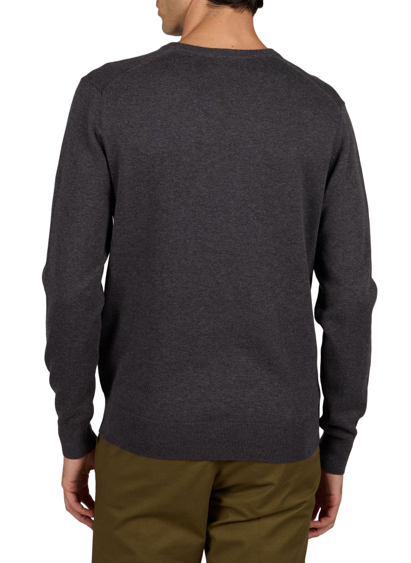 V-Ausschnitt Pullover aus Baumwolle HACKETT Grau
