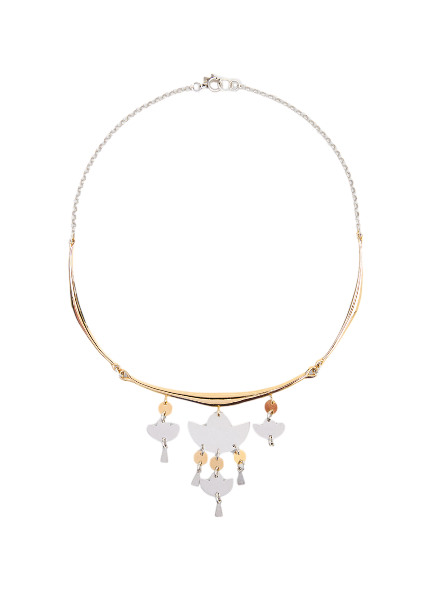 Collier Heija ras du cou à triple pendentifs ISABEL MARANT Argent