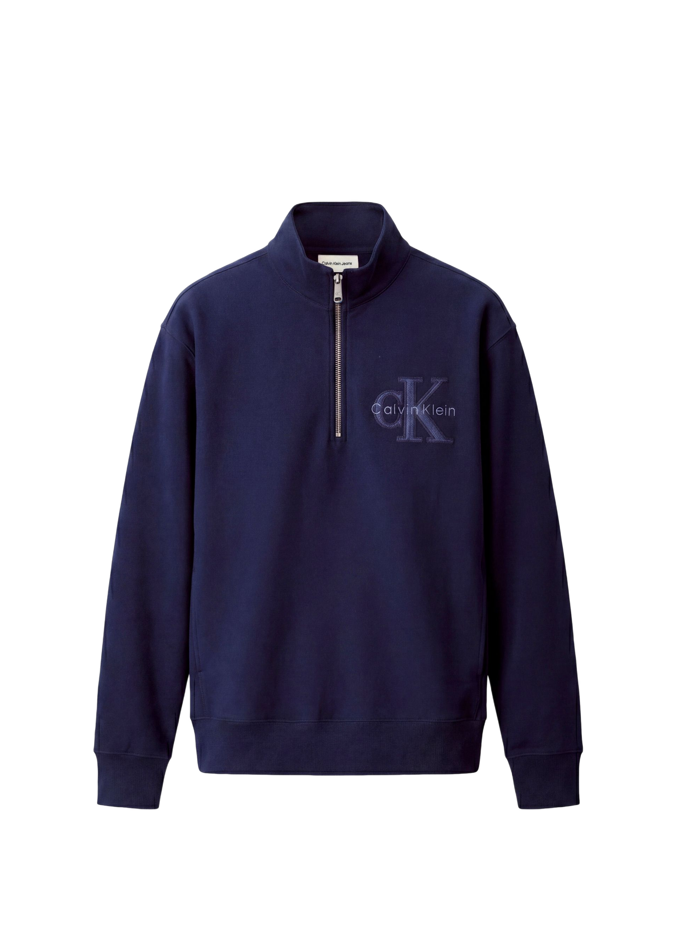 Sweat logo en coton mélangé CALVIN KLEIN Bleu