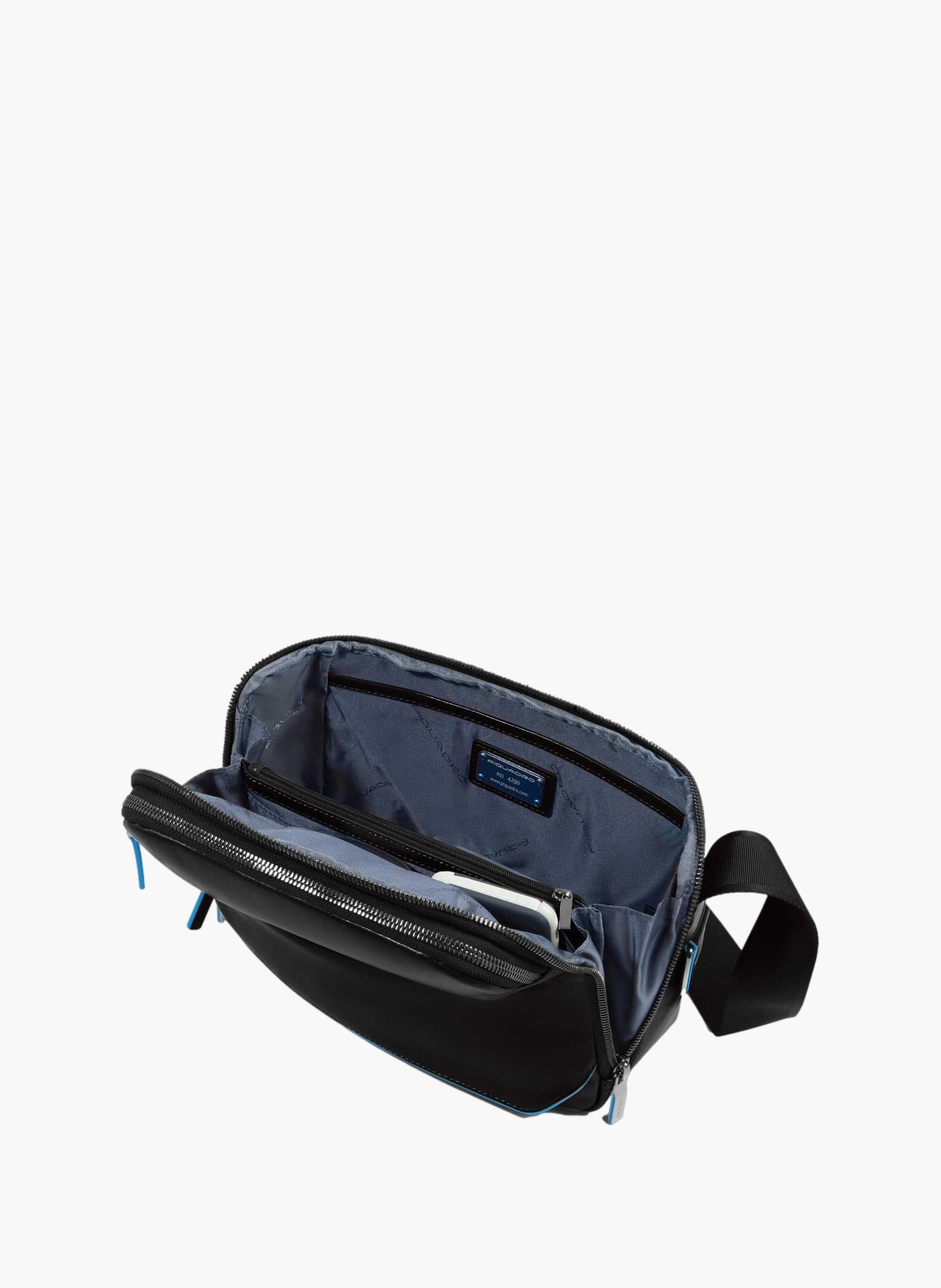 Sac bandoulière homme personnalisable PIQUADRO Noir