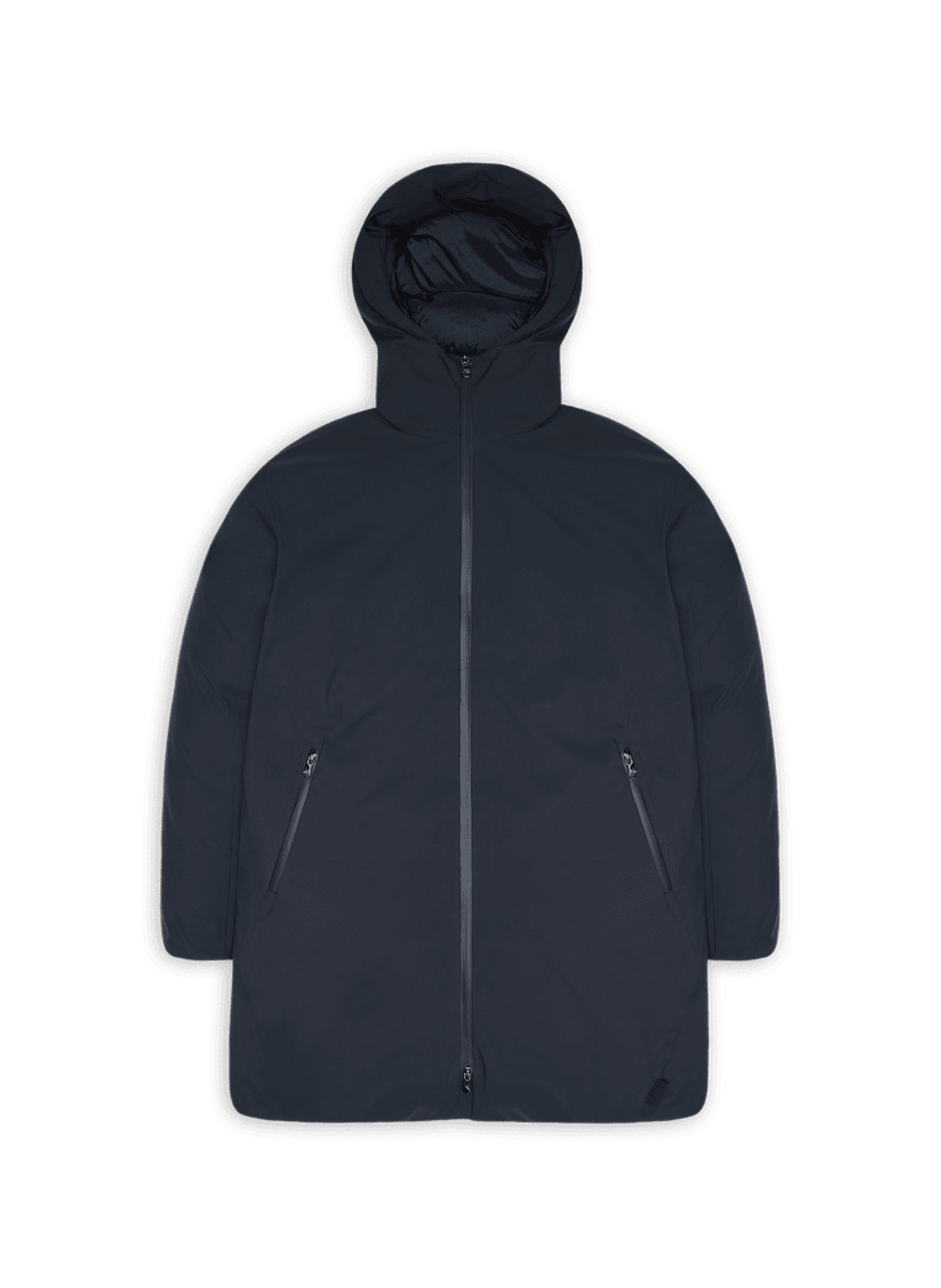 Sarna Long straight hooded parka RAINS Blue