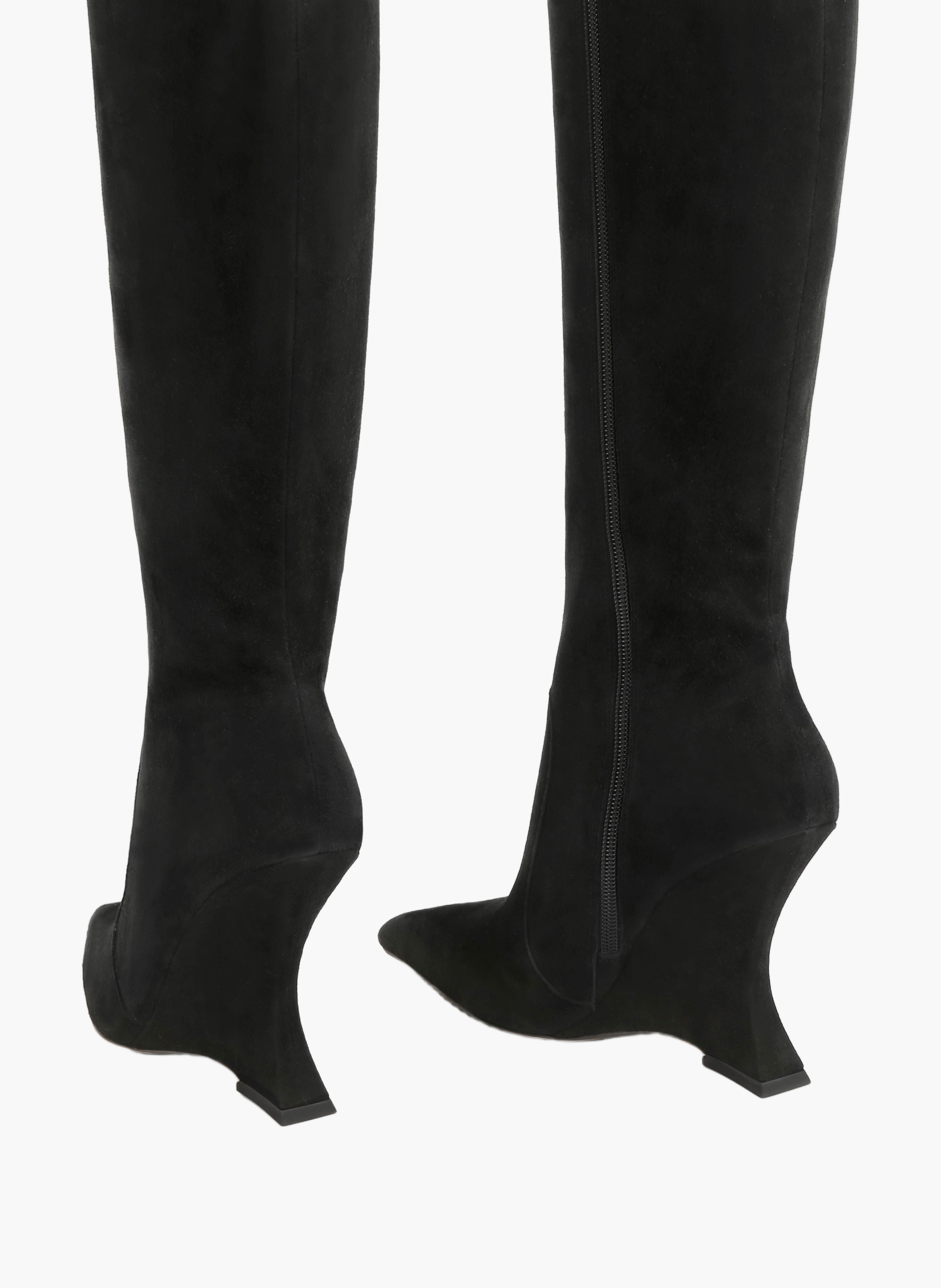 Bottes hautes las vegas en daim NAKED WOLFE Noir