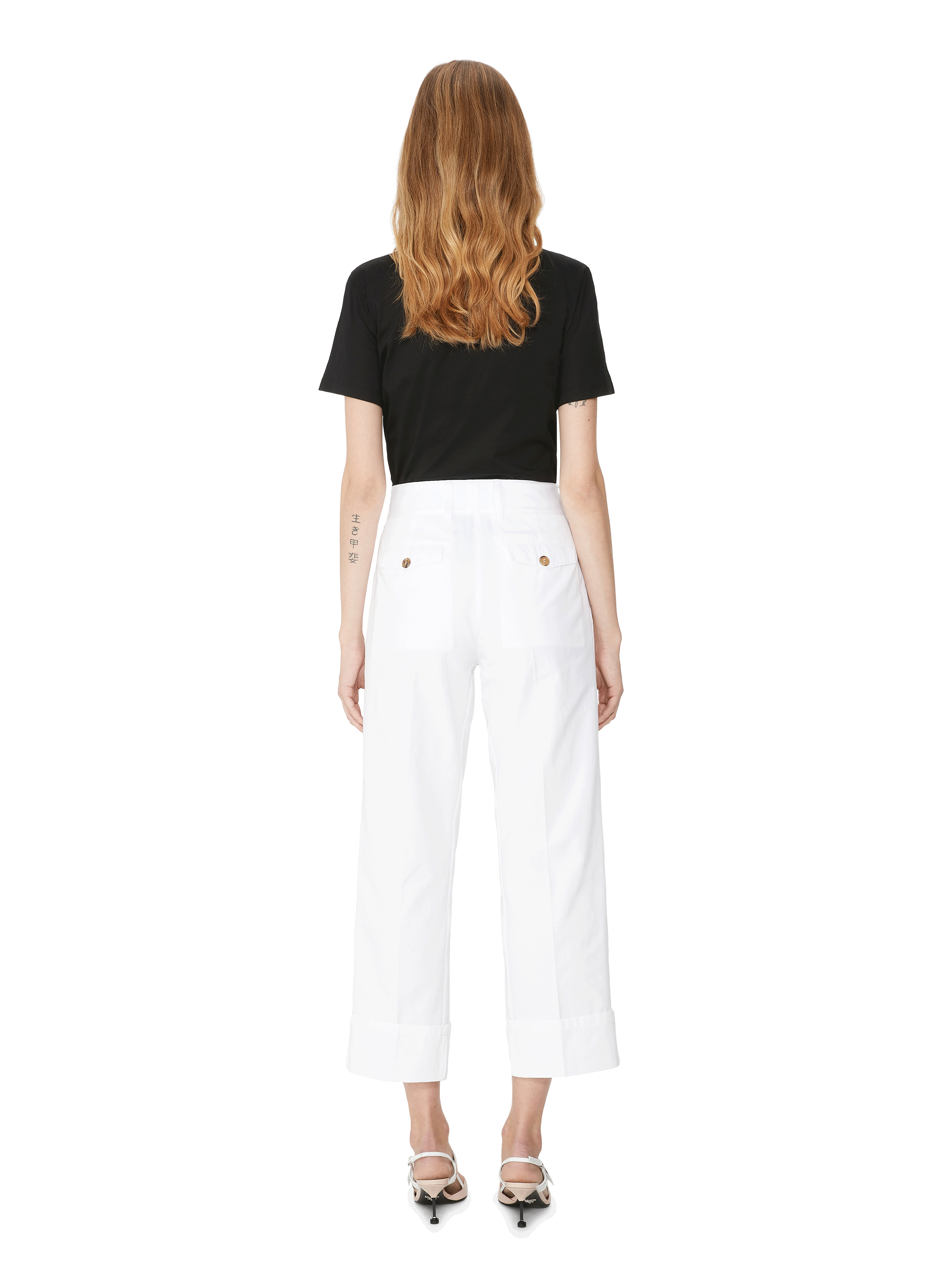 Baumwollpopelinehose PRADA Weiss