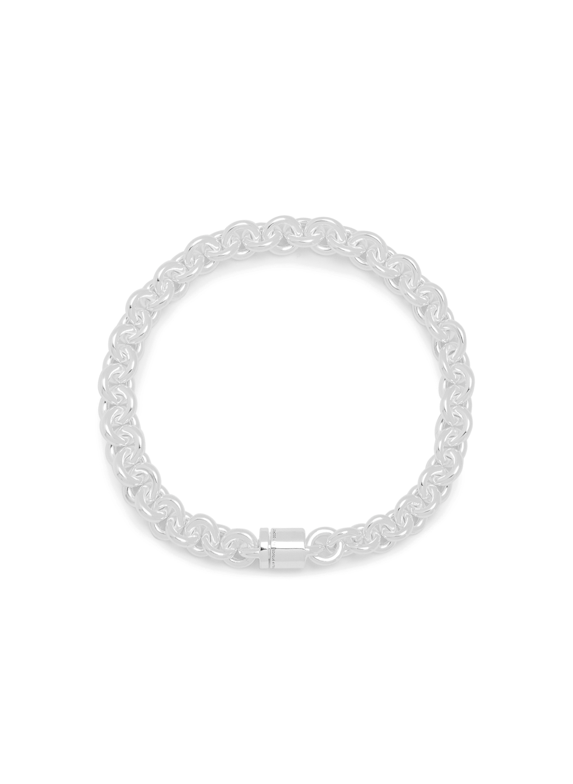 LE GRAMME Le 21g Entrelacs smooth polished silver bracelet Silver