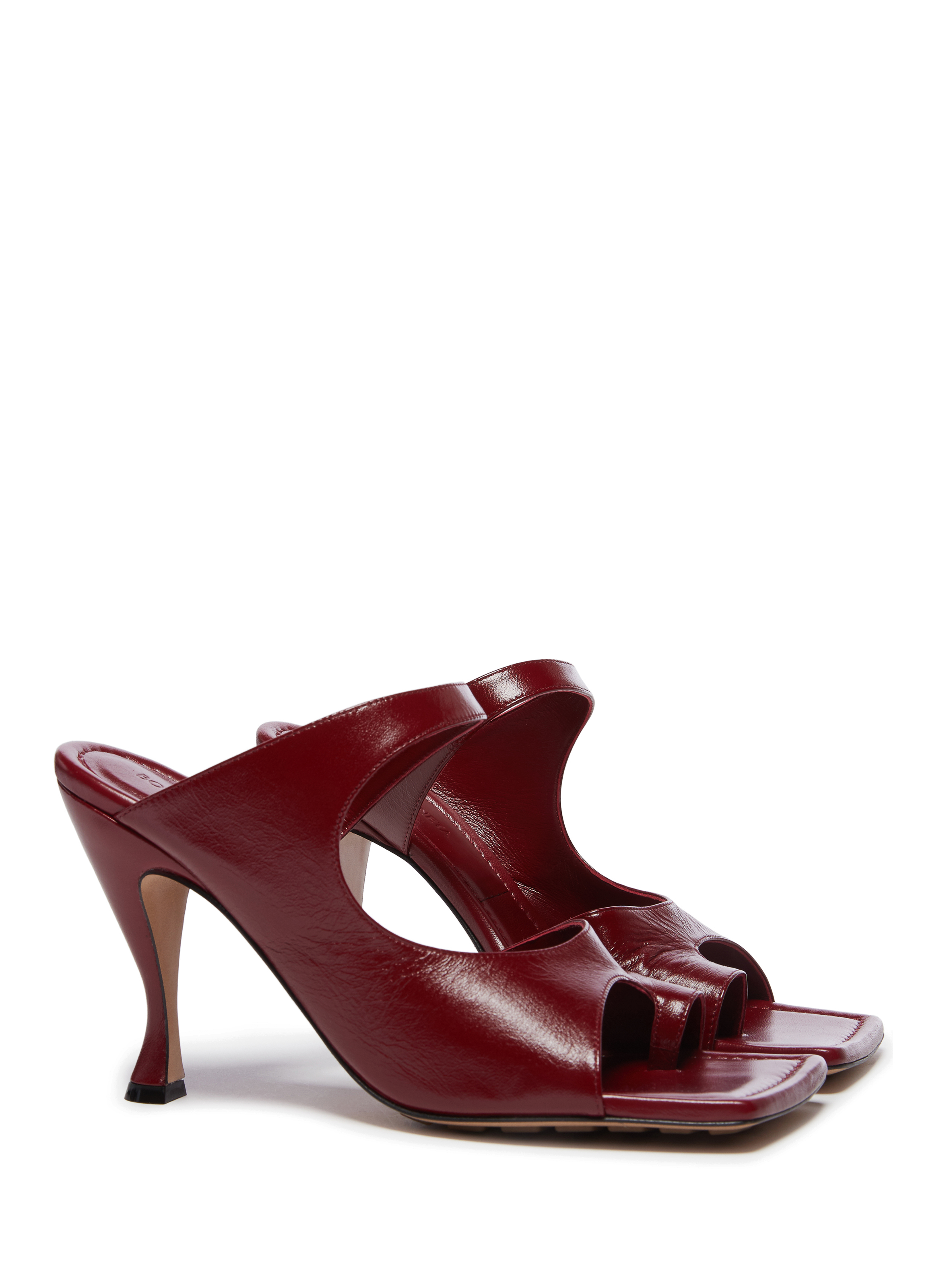 Mules en cuir BOTTEGA VENETA Rouge