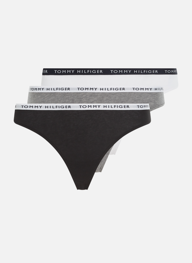 Pack of three TOMMY HILFIGER stretch cotton thongs