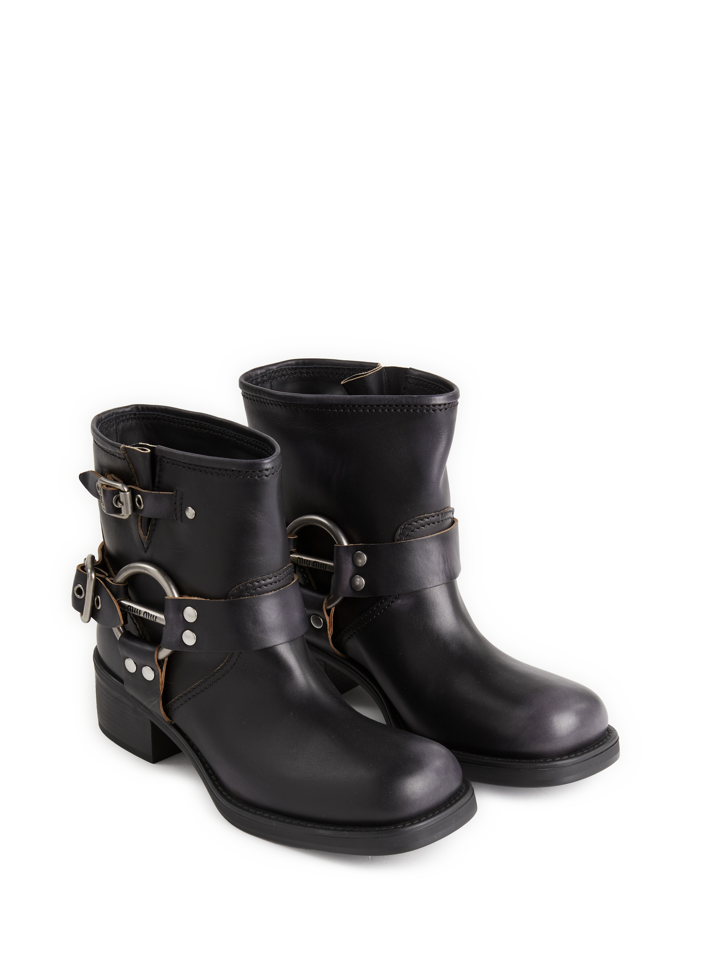 Bottines en cuir  MIU MIU Noir